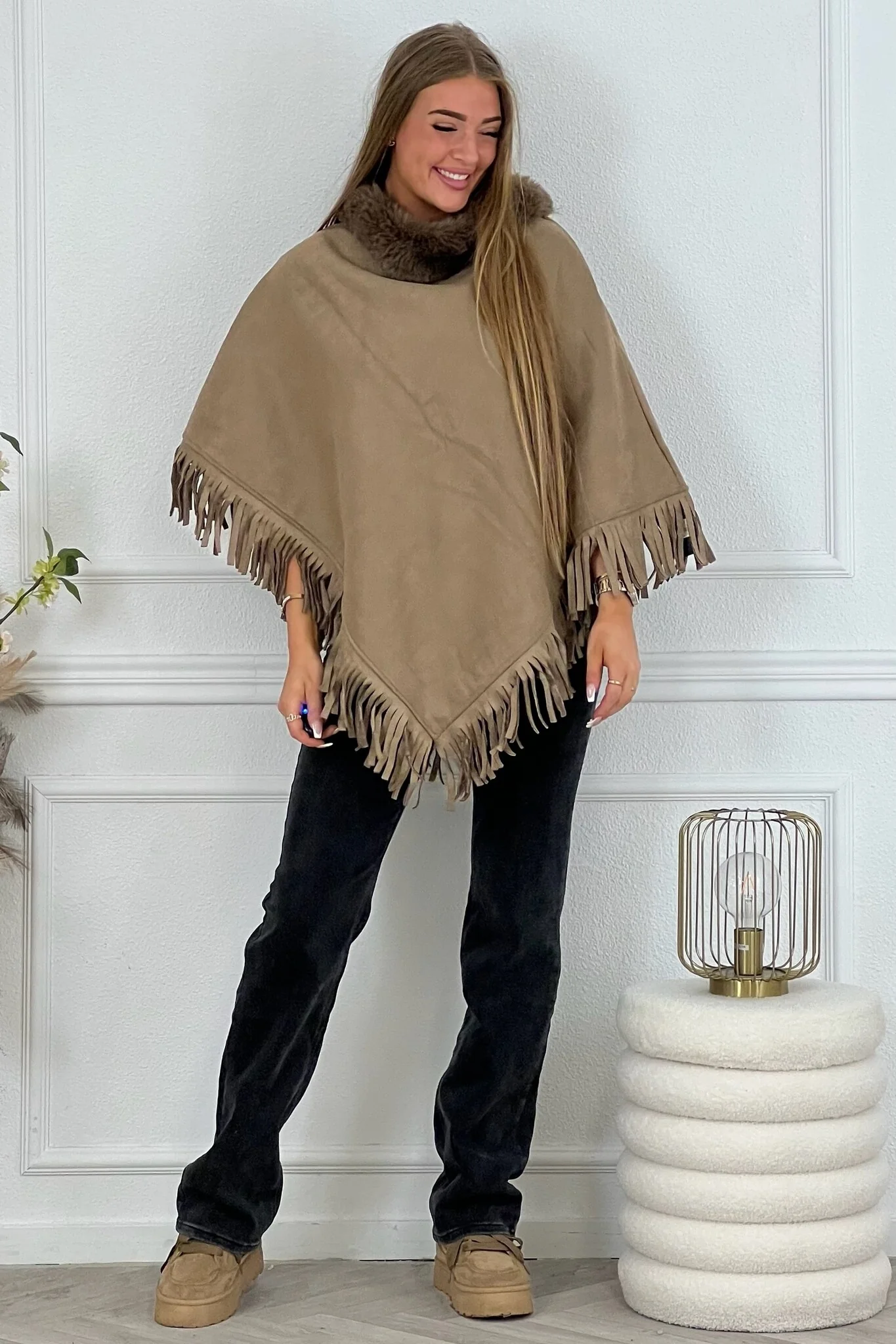 Perfect Autumn Poncho - Brown - Image 3