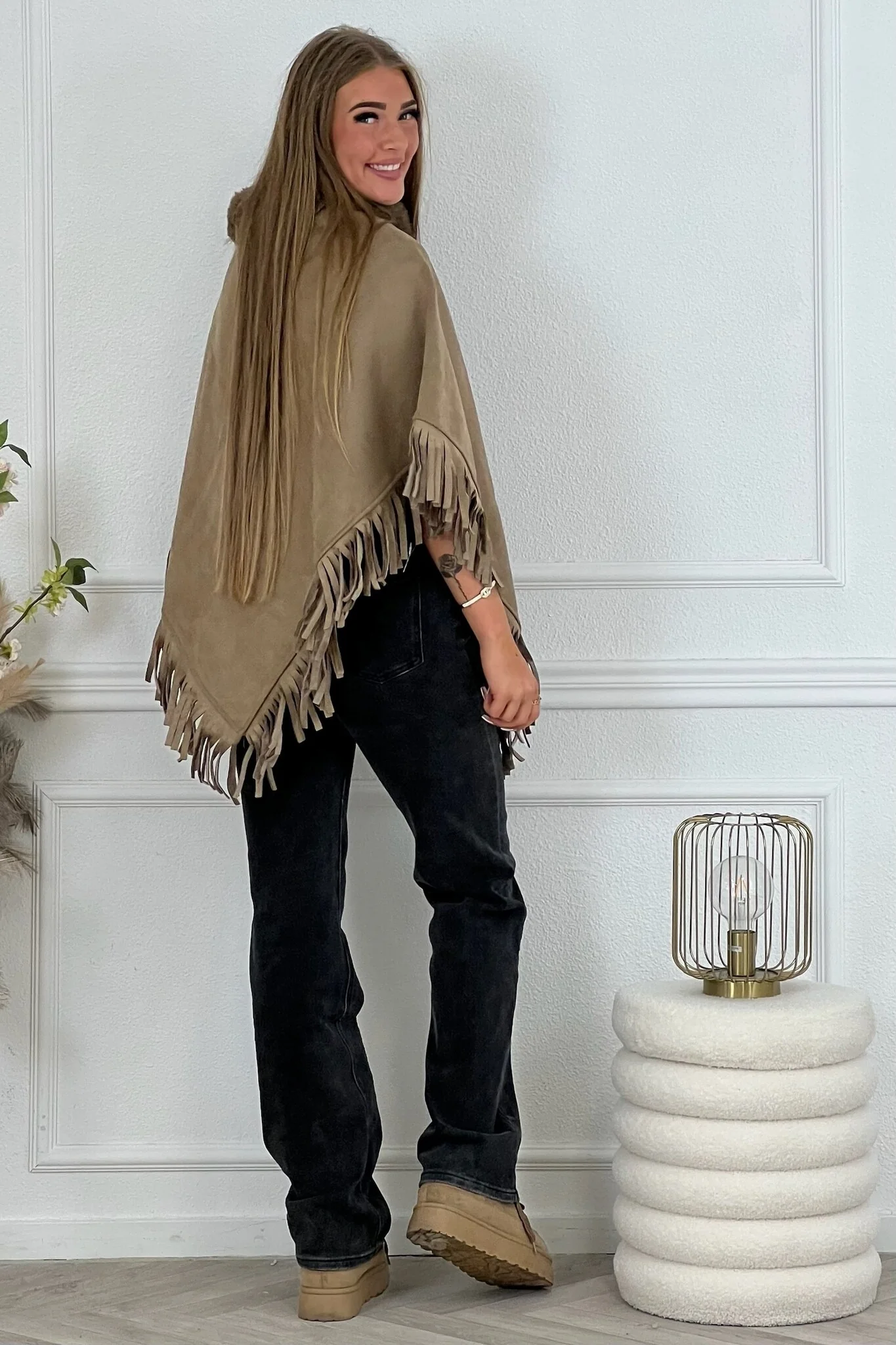 Perfect Autumn Poncho - Brown - Image 4