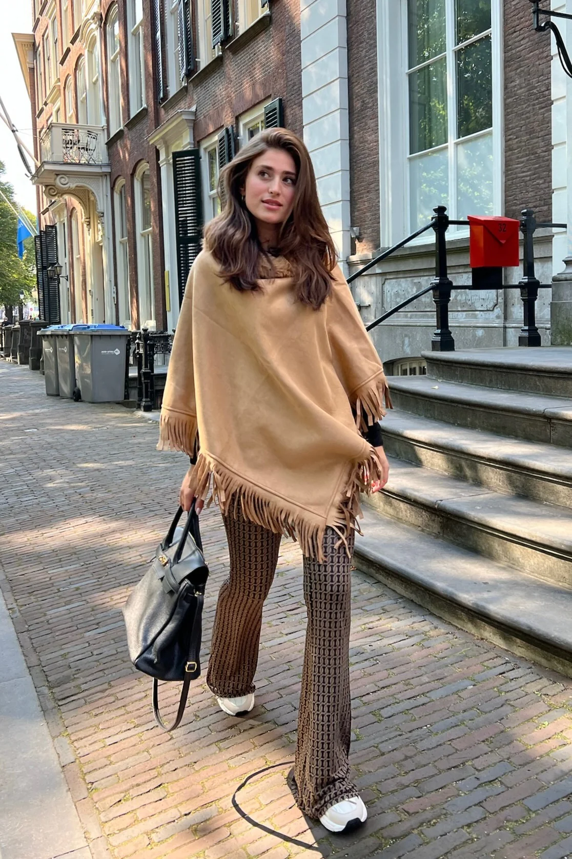 Perfect Autumn Poncho - Camel