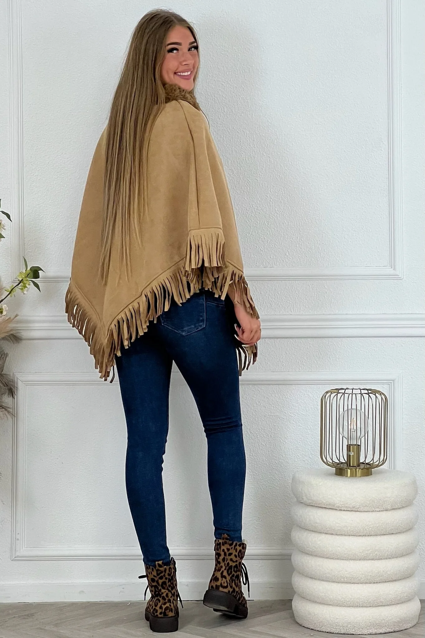 Perfect Autumn Poncho - Camel - Image 4