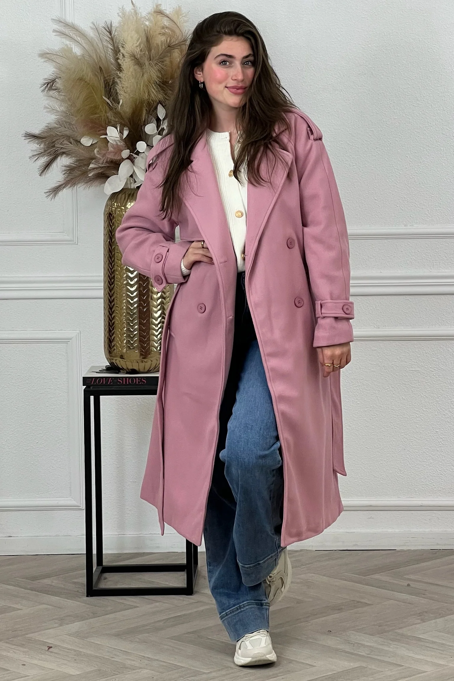 Perfect Autumn Trenchcoat - Old Pink