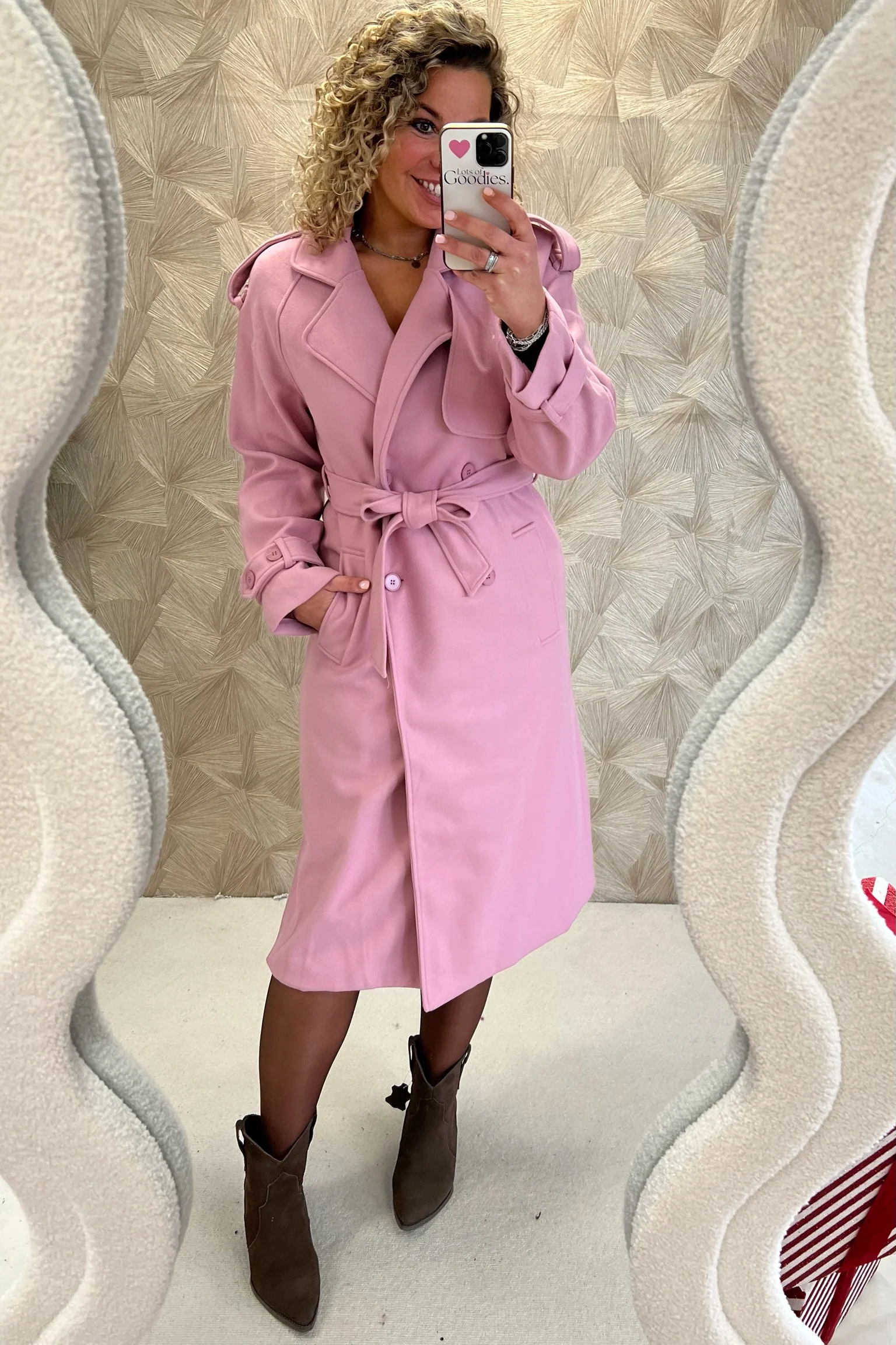 Perfect Autumn Trenchcoat - Old Pink - Image 11