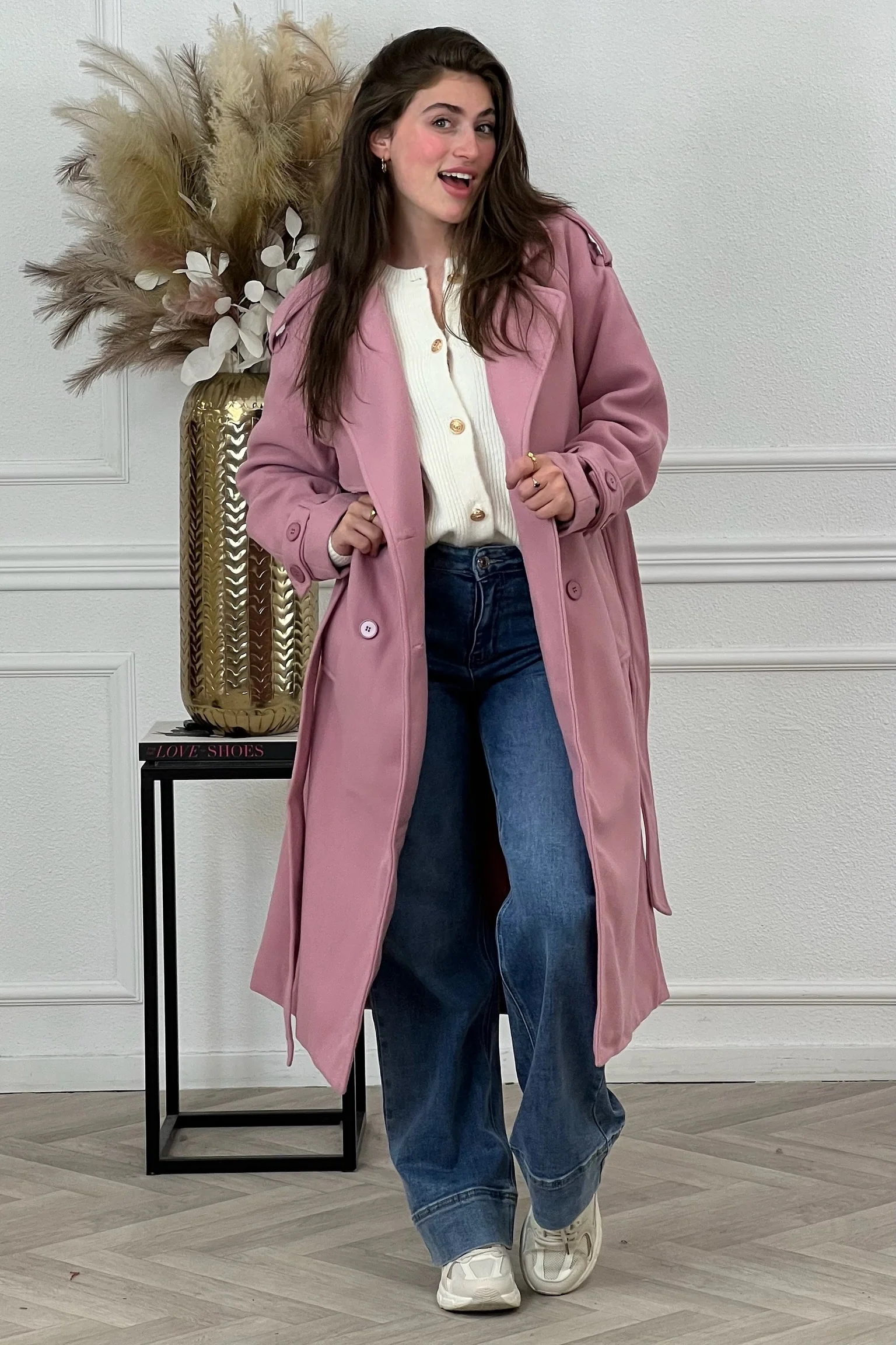 Perfect Autumn Trenchcoat - Old Pink - Image 2