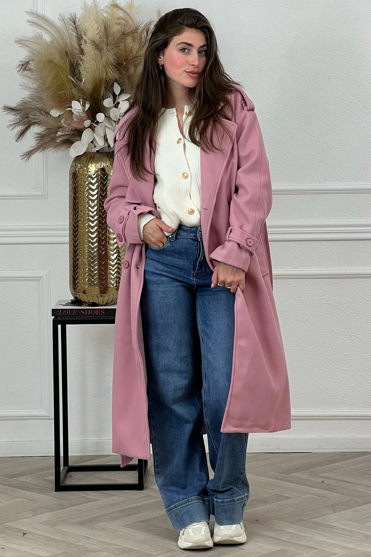 Perfect Autumn Trenchcoat - Old Pink - Image 3