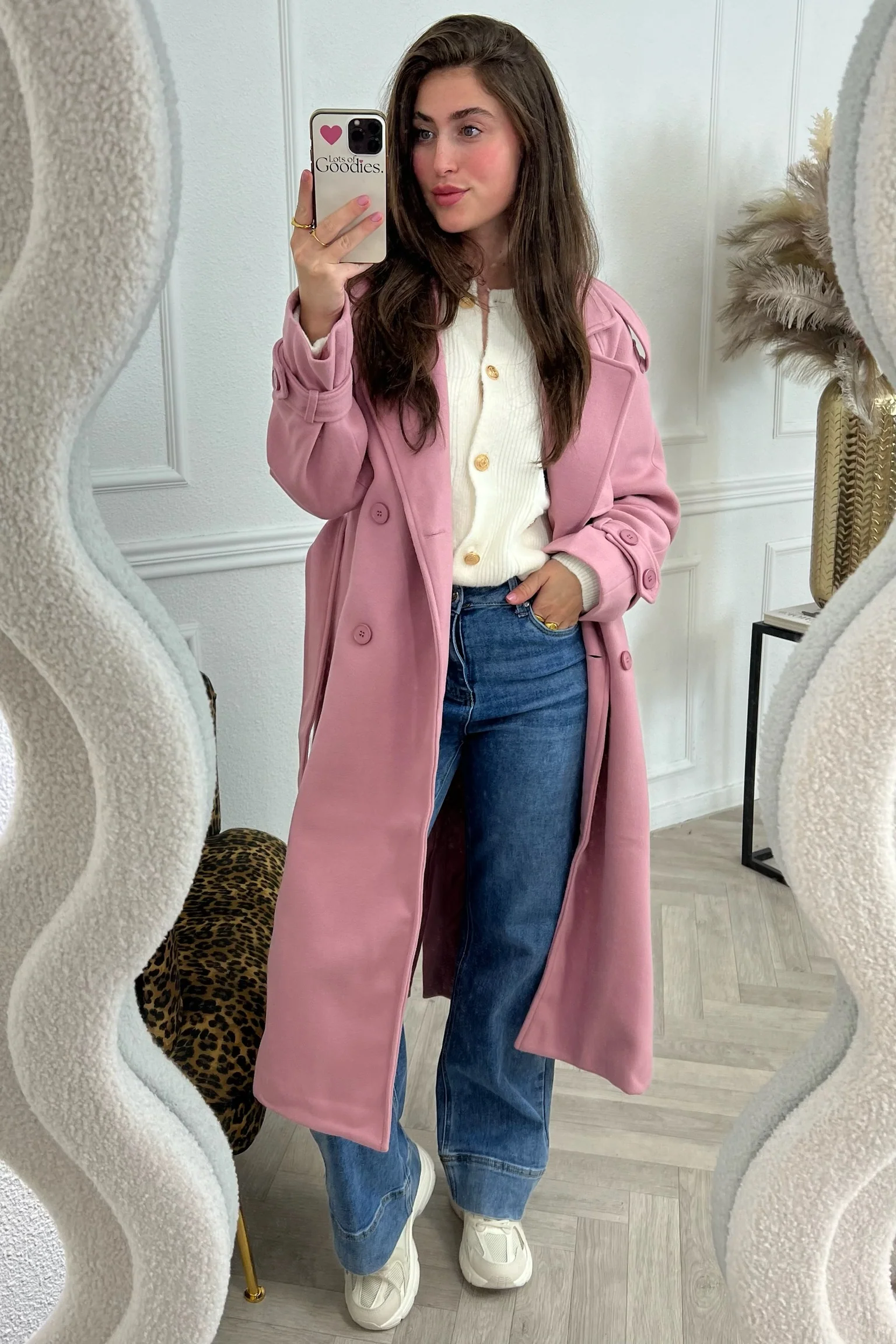 Perfect Autumn Trenchcoat - Old Pink - Image 6