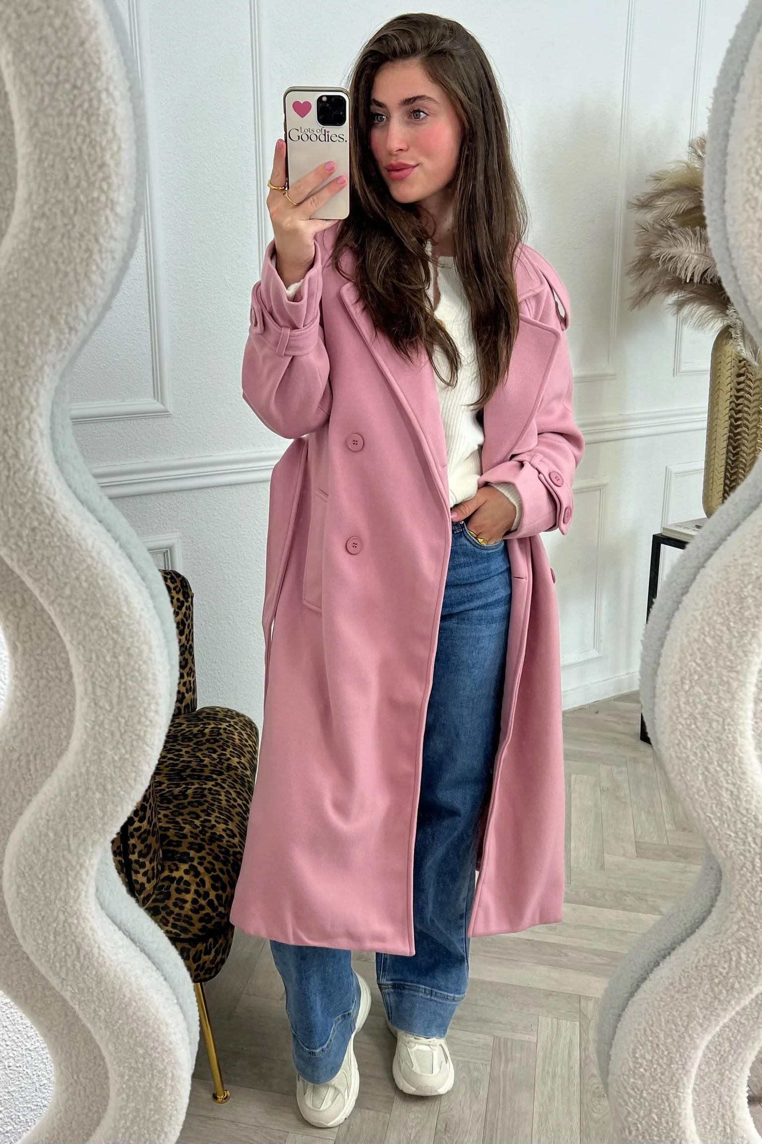 Perfect Autumn Trenchcoat - Old Pink - Image 9