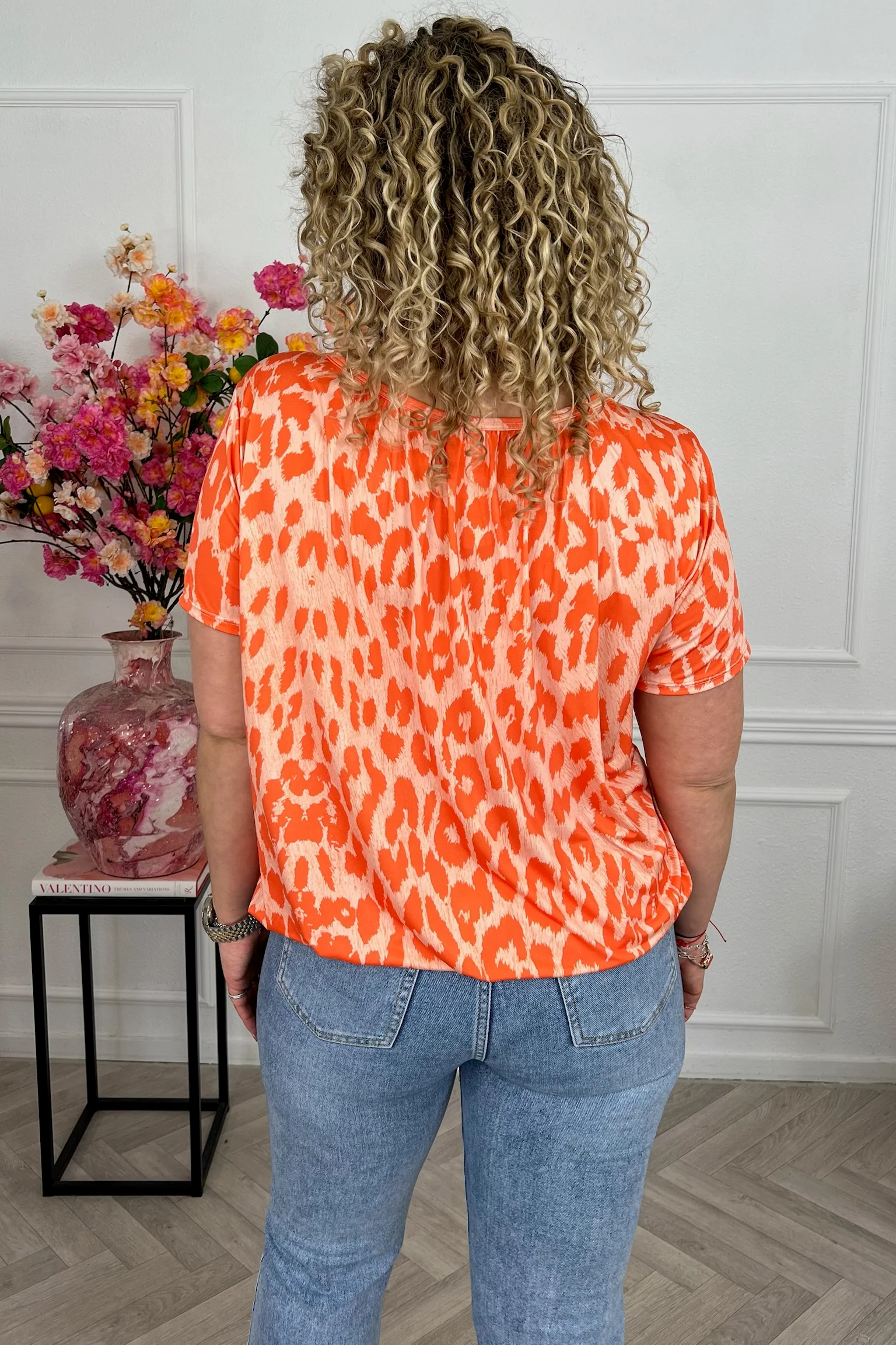 Perfect Balloon Leopard Top - Orange - Image 2