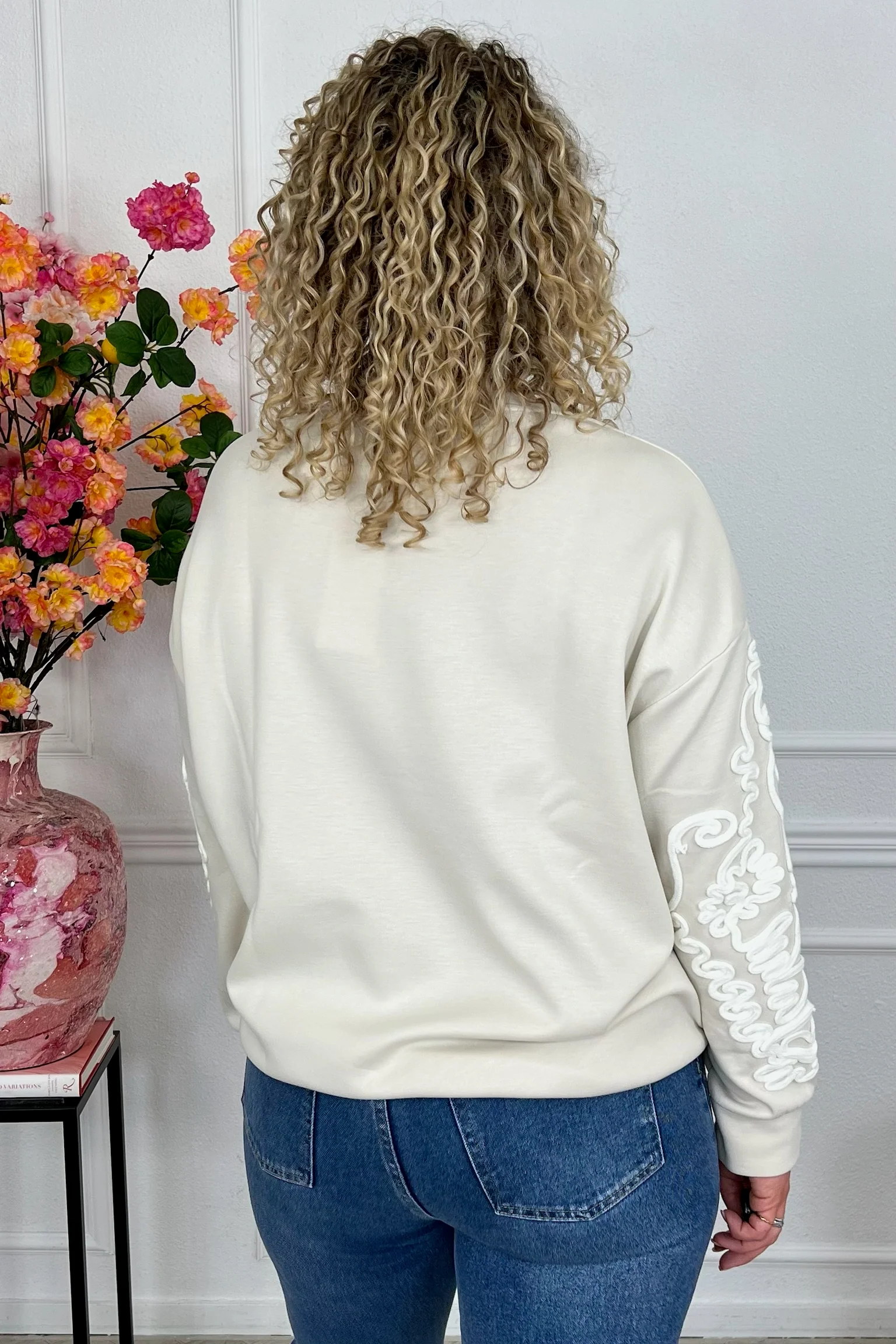 Perfect Barok Sleeve Sweater - Beige - Image 4