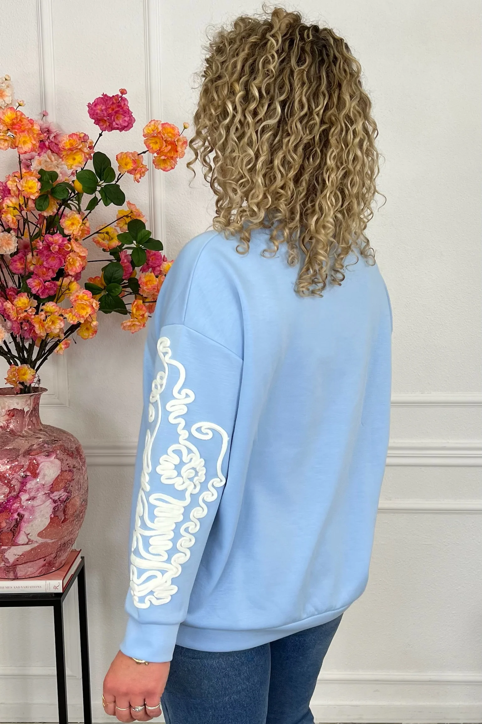 Perfect Barok Sleeve Sweater - Light Blue - Image 5