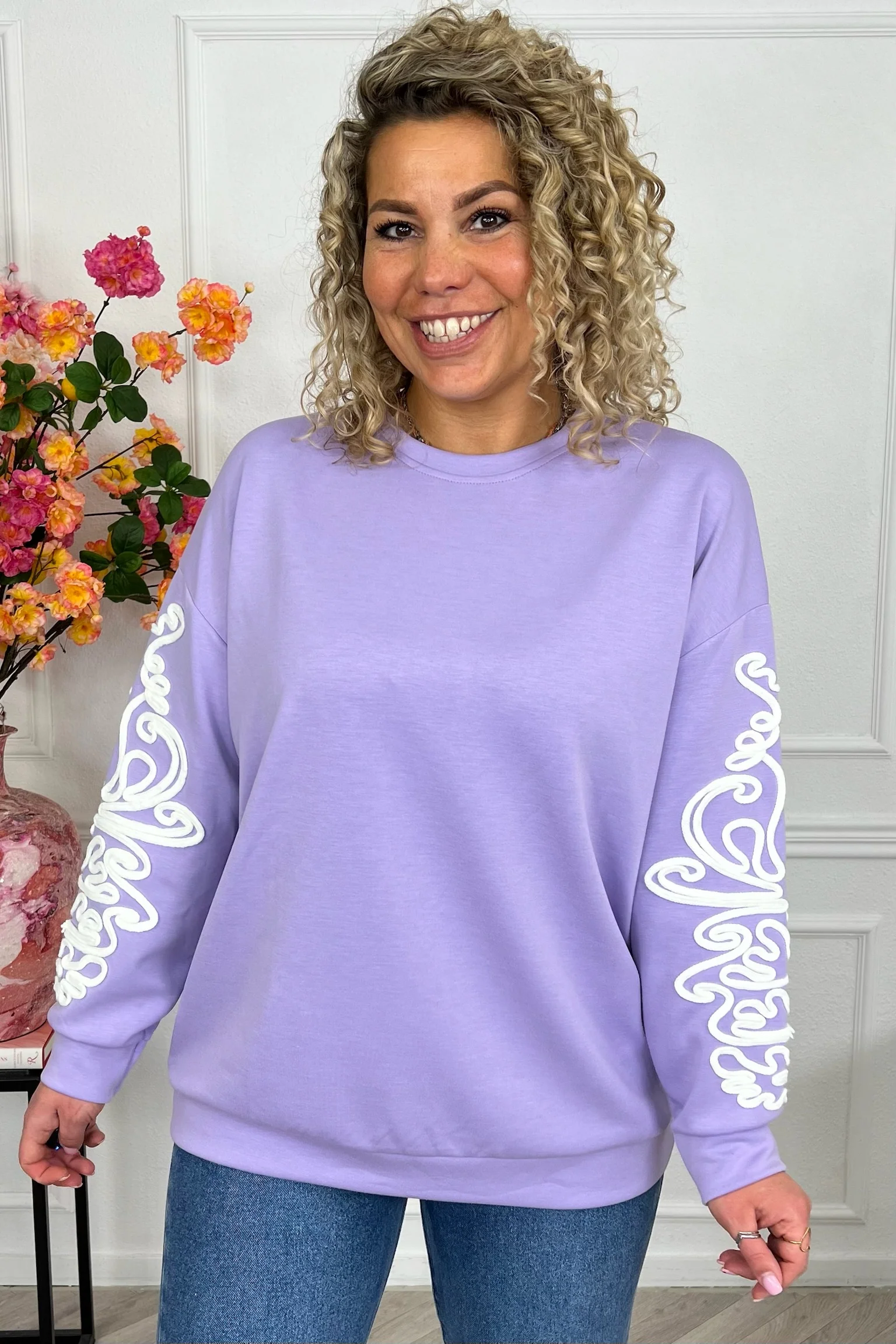 Perfect Barok Sleeve Sweater - Lila