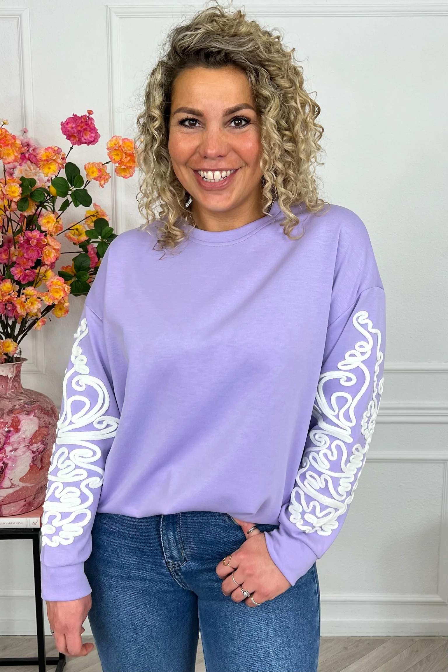 Perfect Barok Sleeve Sweater - Lila - Image 2