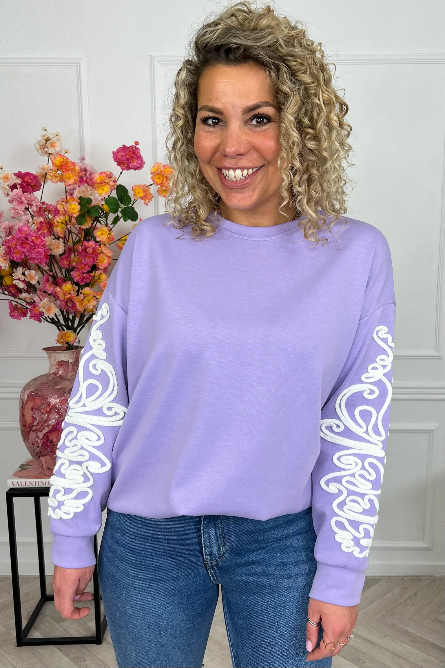 Perfect Barok Sleeve Sweater - Lila - Image 3