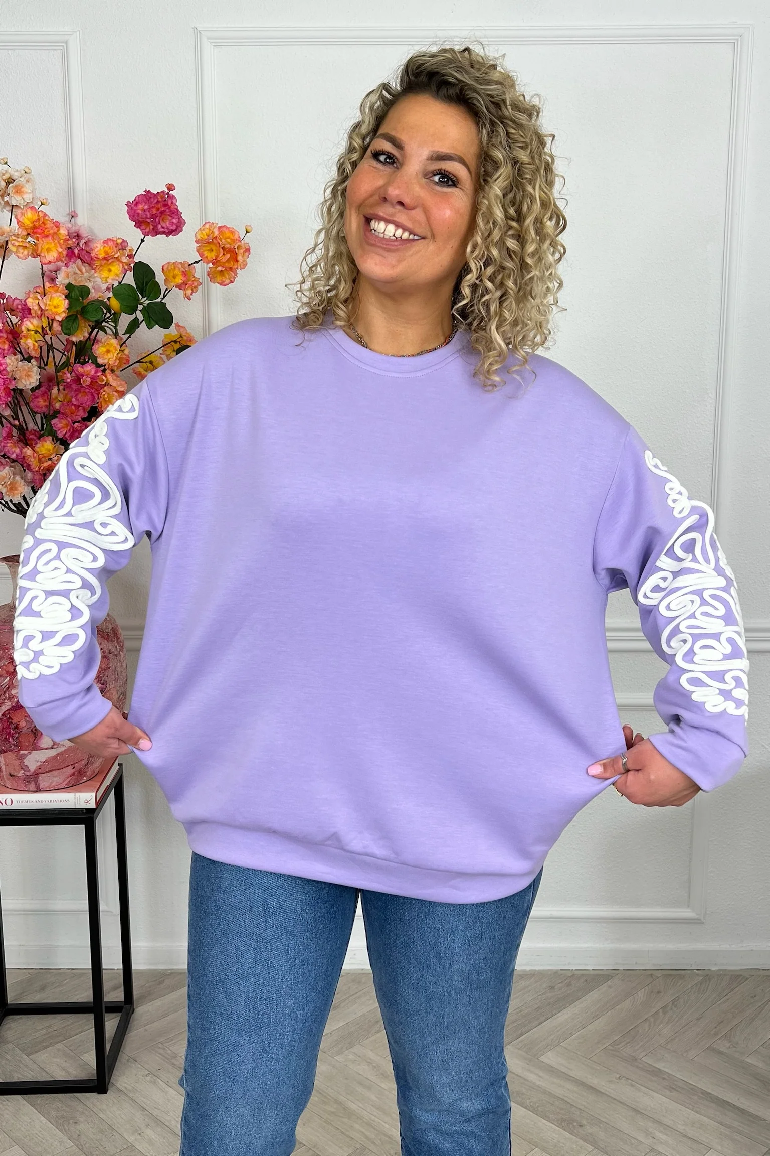 Perfect Barok Sleeve Sweater - Lila - Image 4