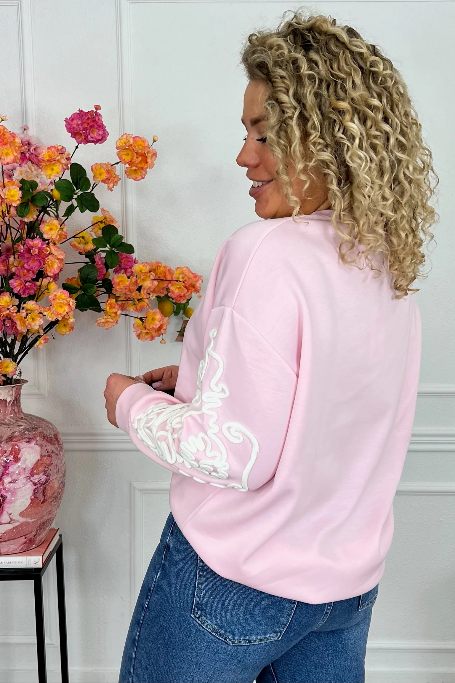 Perfect Barok Sleeve Sweater - Pink - Image 2
