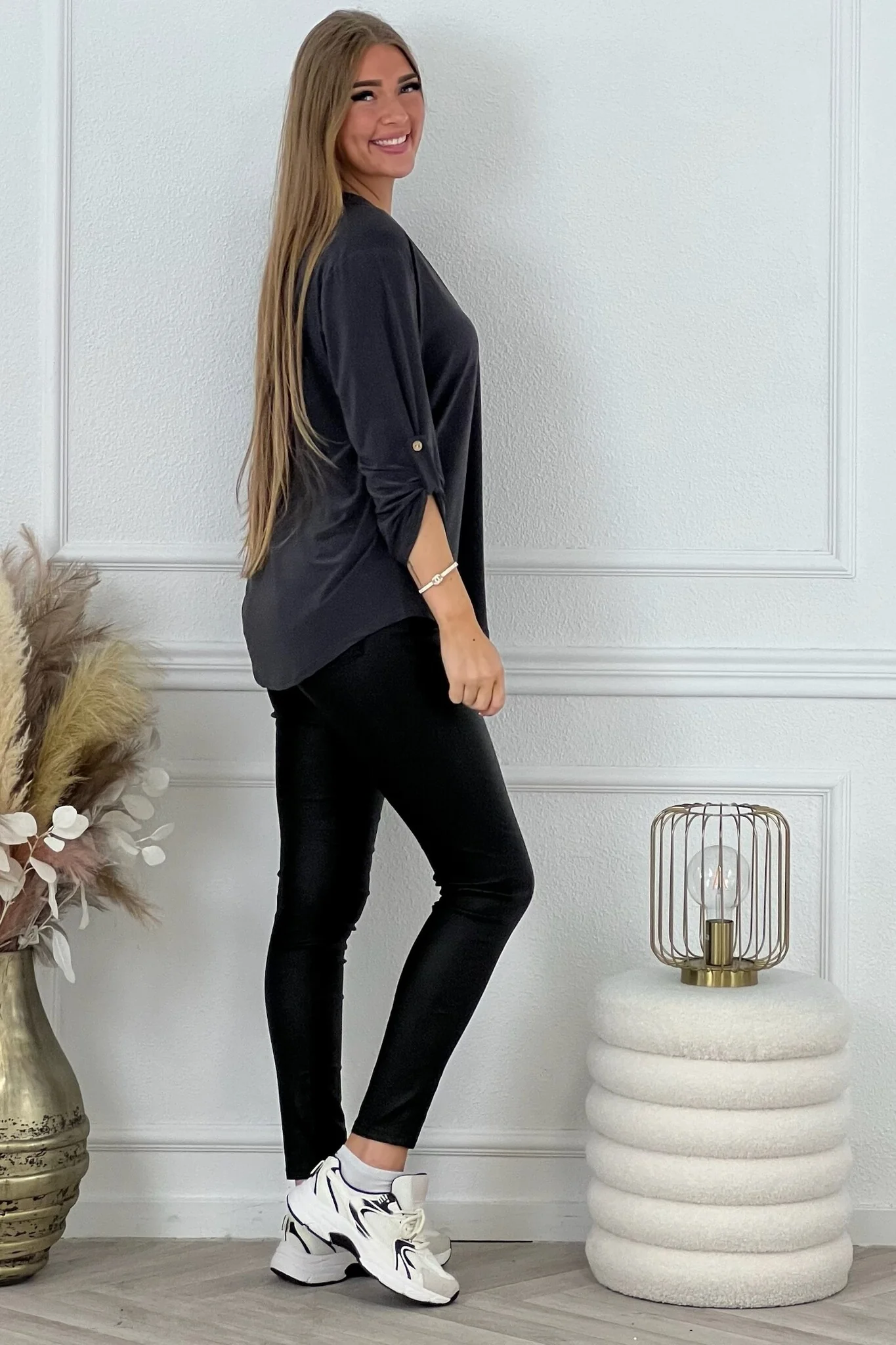Perfect Basic Blouse - Dark Grey - Image 4