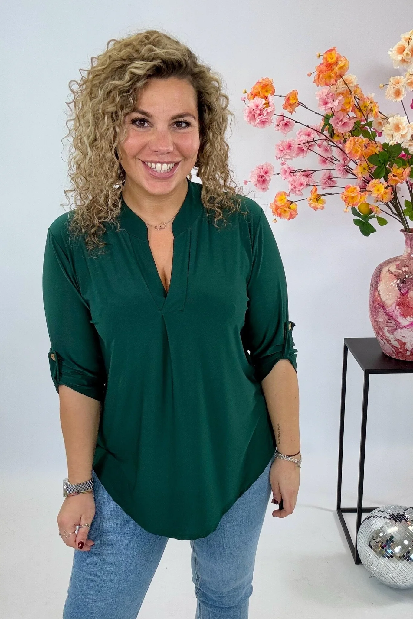 Perfect Basic Blouse - Bottle Green
