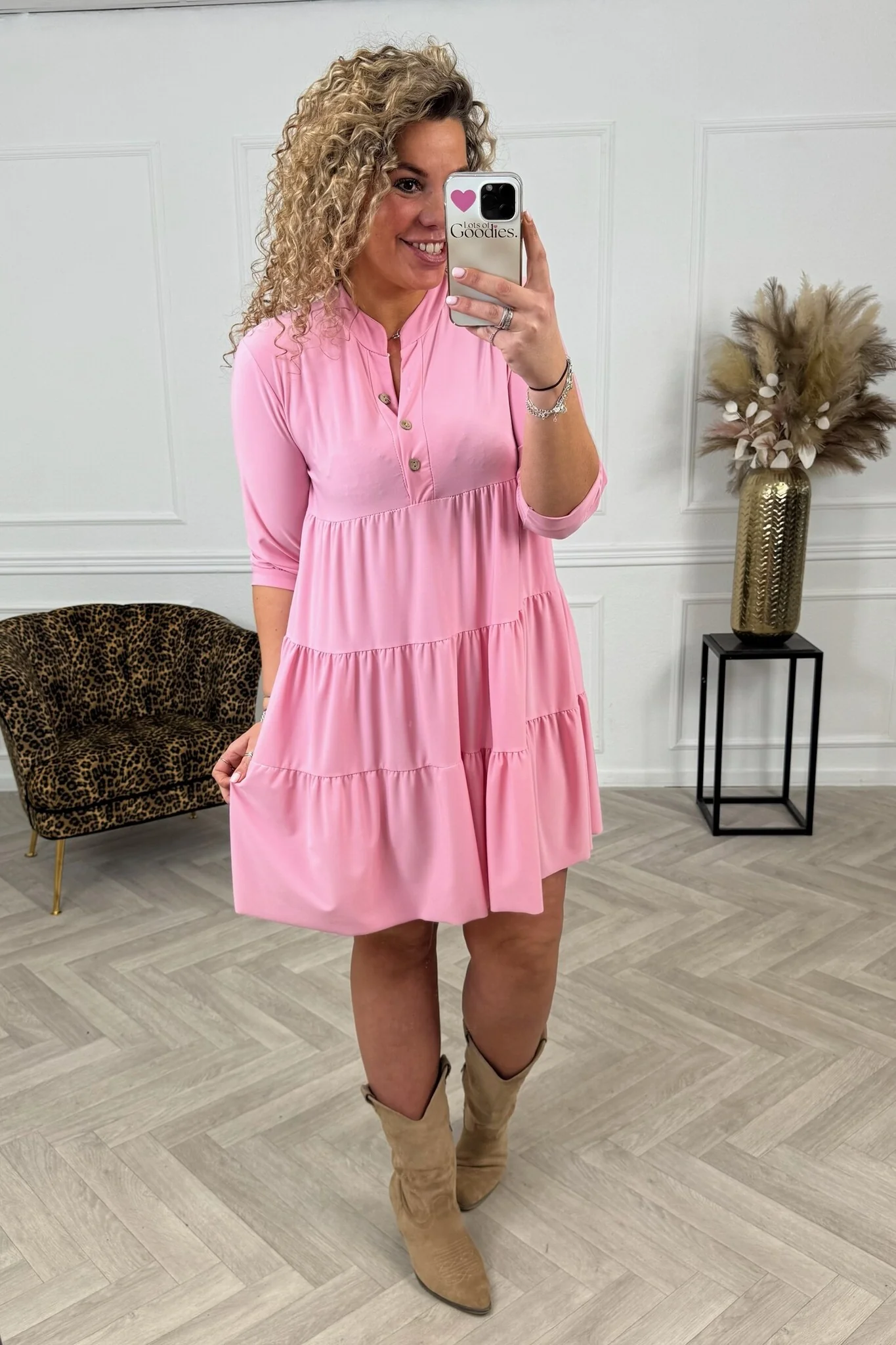 Perfect Basic Dress - Pink - Image 2