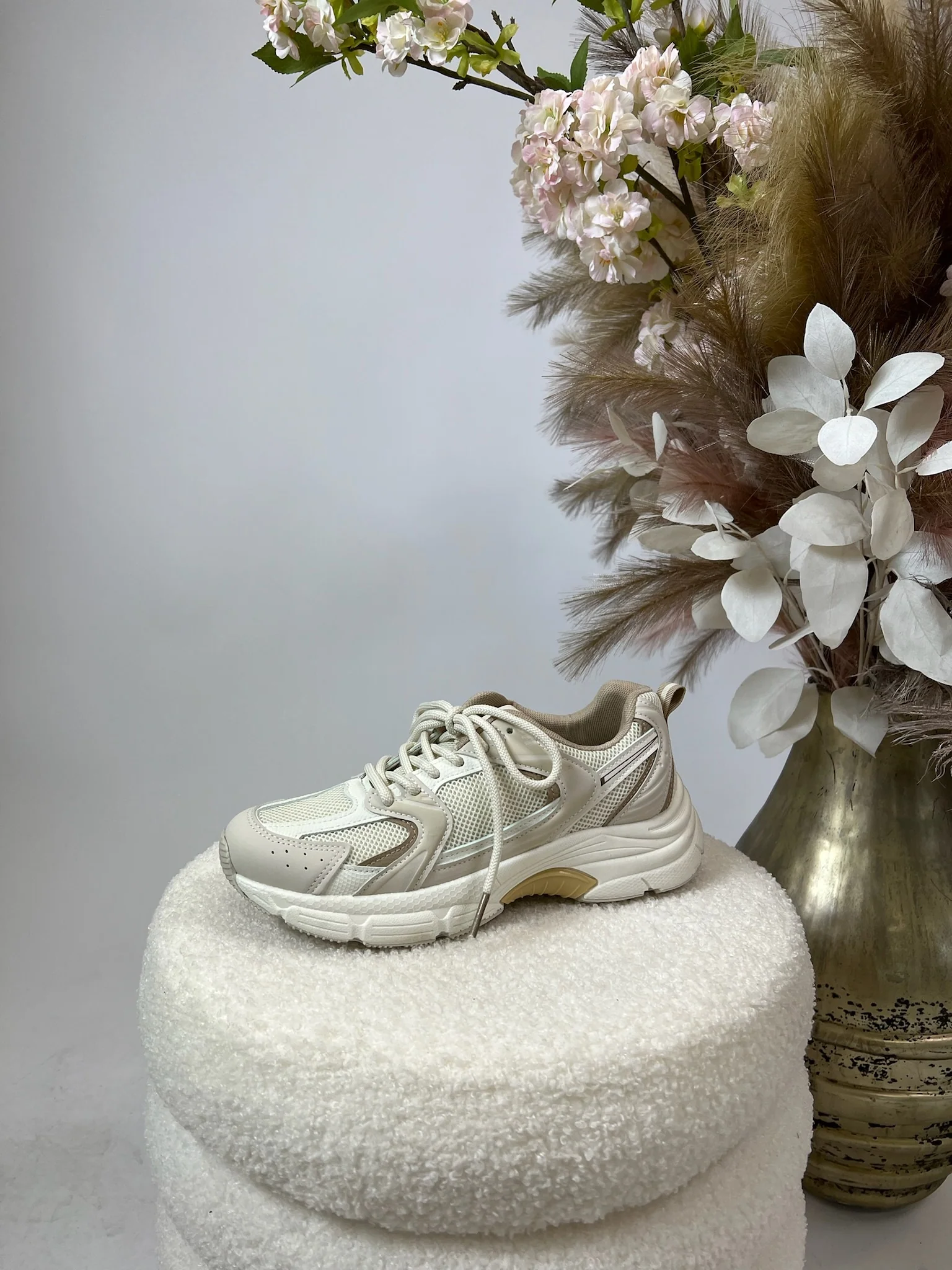 Perfect Basic Sneaker - Beige/Gold - Image 3