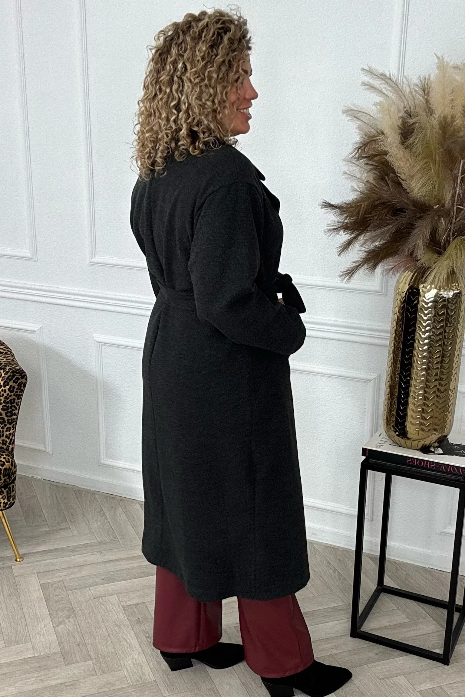 Perfect Belt Coat - Black - Image 5