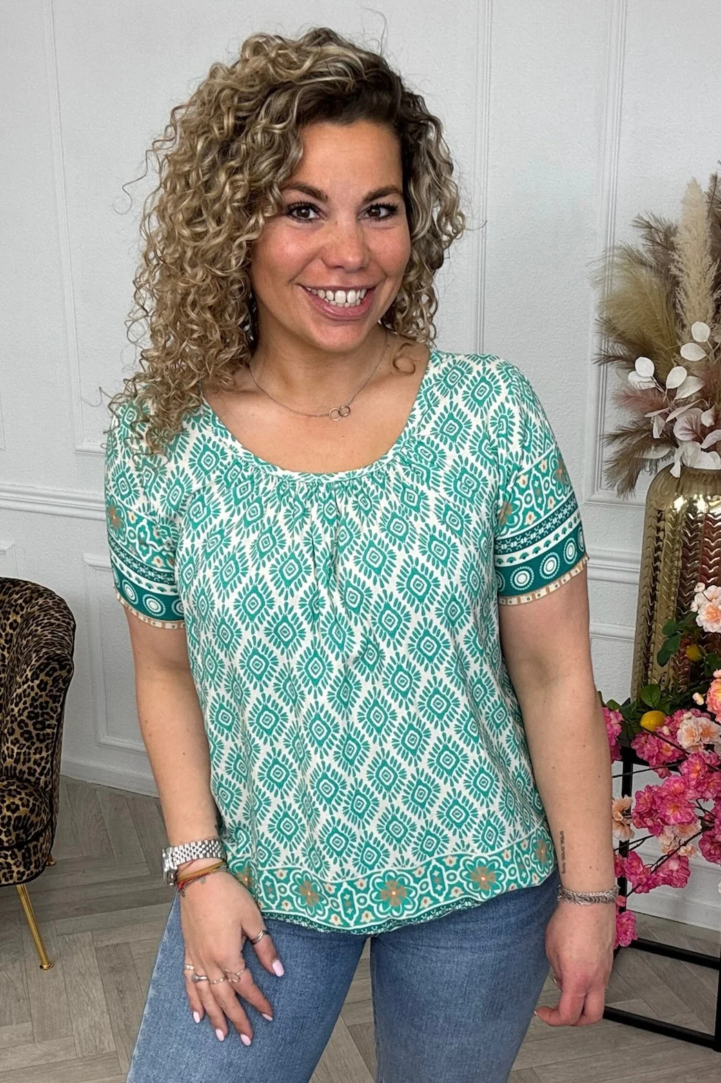 Perfect Bohemian Balloon Top - Green