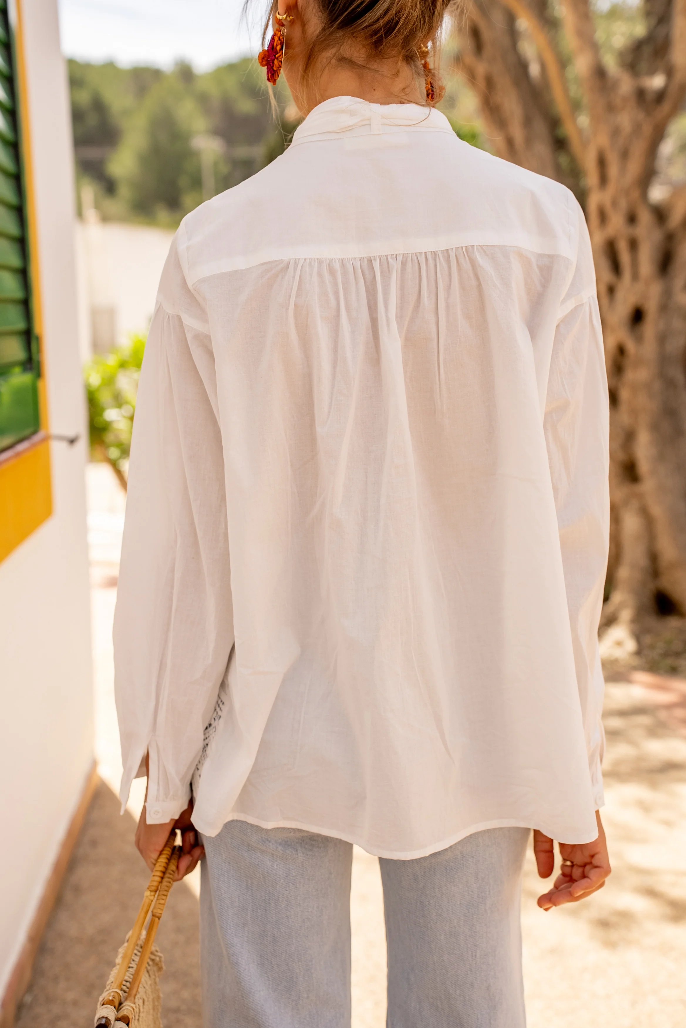 Perfect Broderie Strik Blouse - White - Image 6