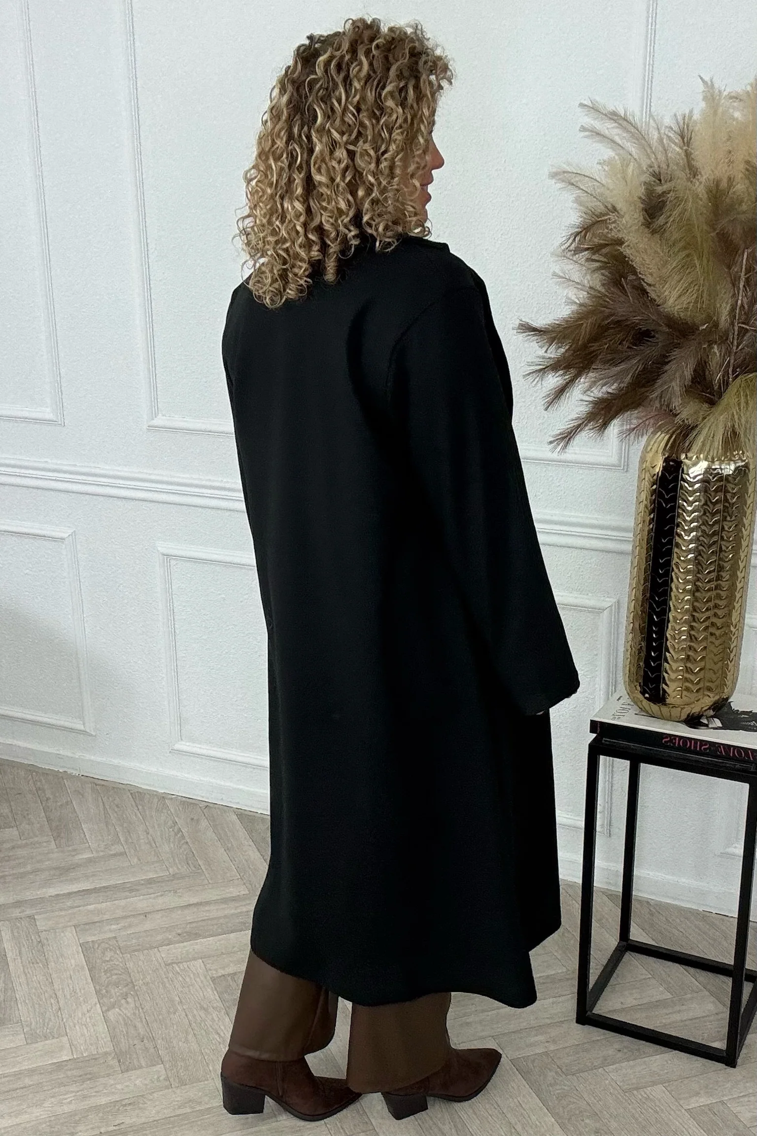 Perfect Button Coat - Black - Image 4