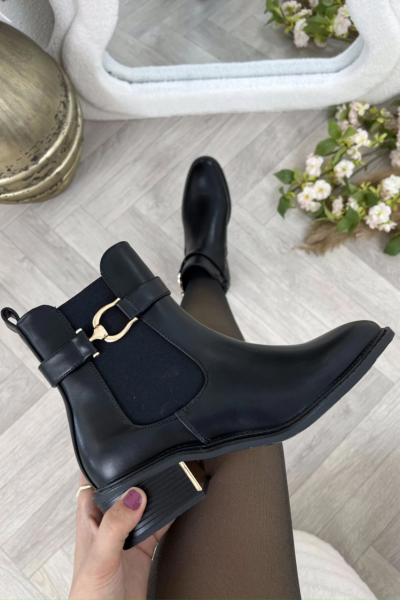 Perfect Chelsea Boots - Black/Gold - Image 2