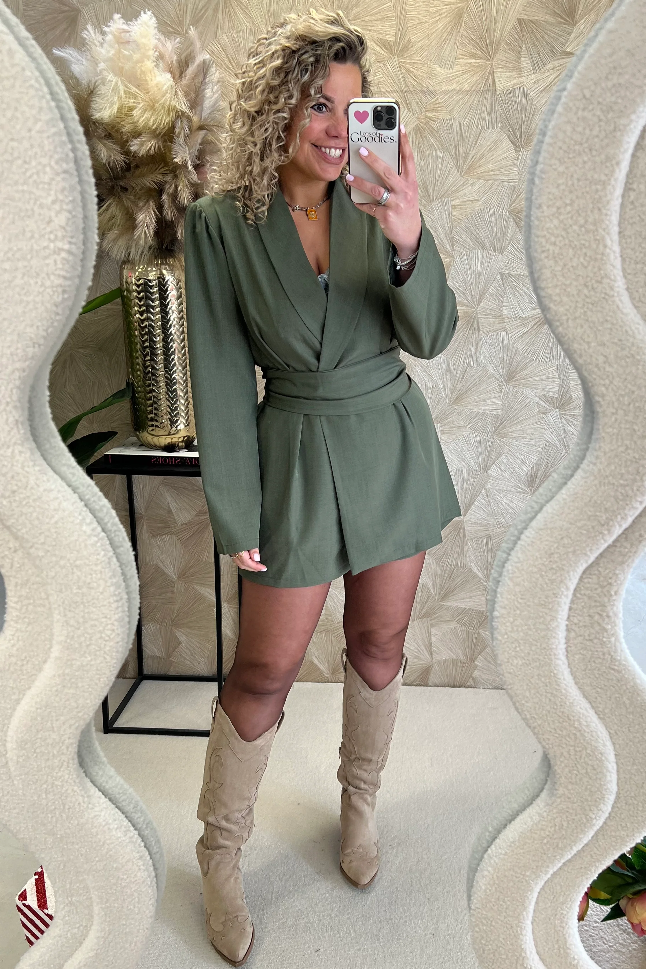 Perfect Chelsea Playsuit - Armygreen - Image 2