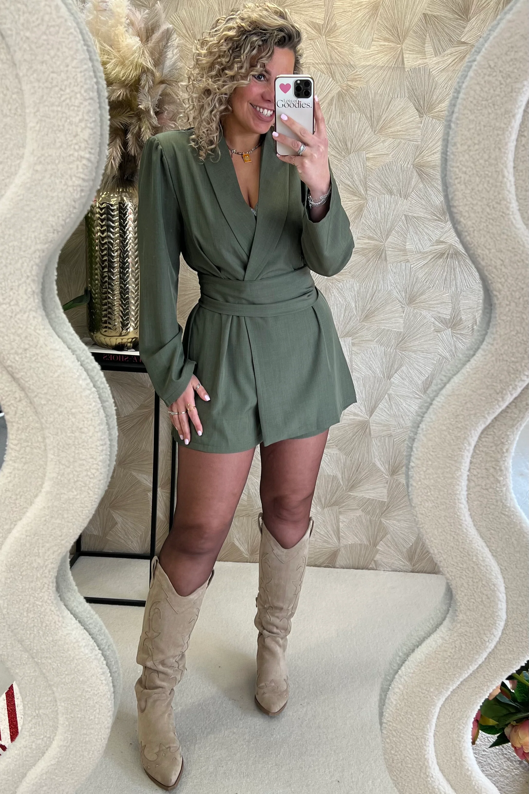Perfect Chelsea Playsuit - Armygreen - Image 5