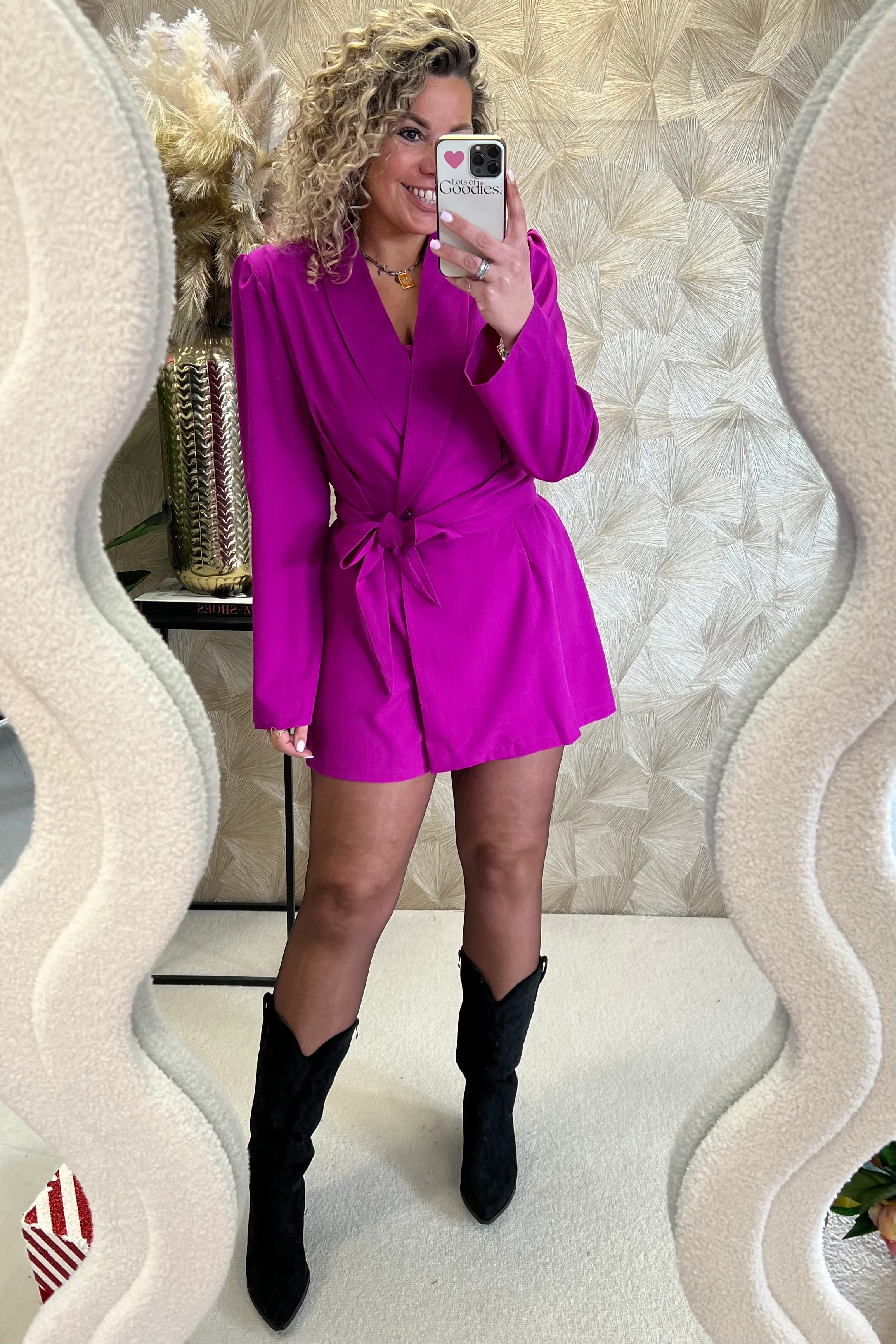 Perfect Chelsea Playsuit - Magenta - Image 3