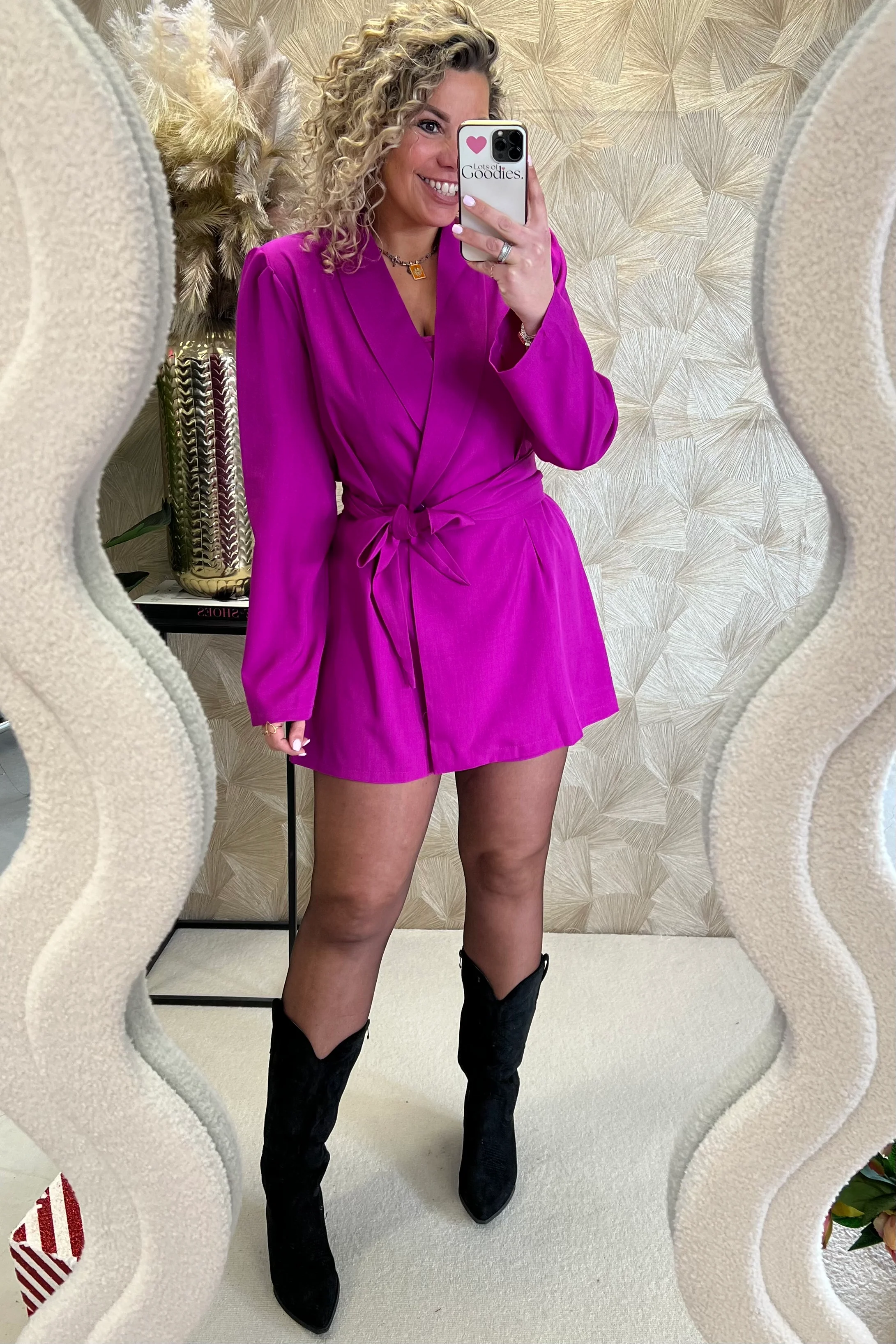 Perfect Chelsea Playsuit - Magenta - Image 7