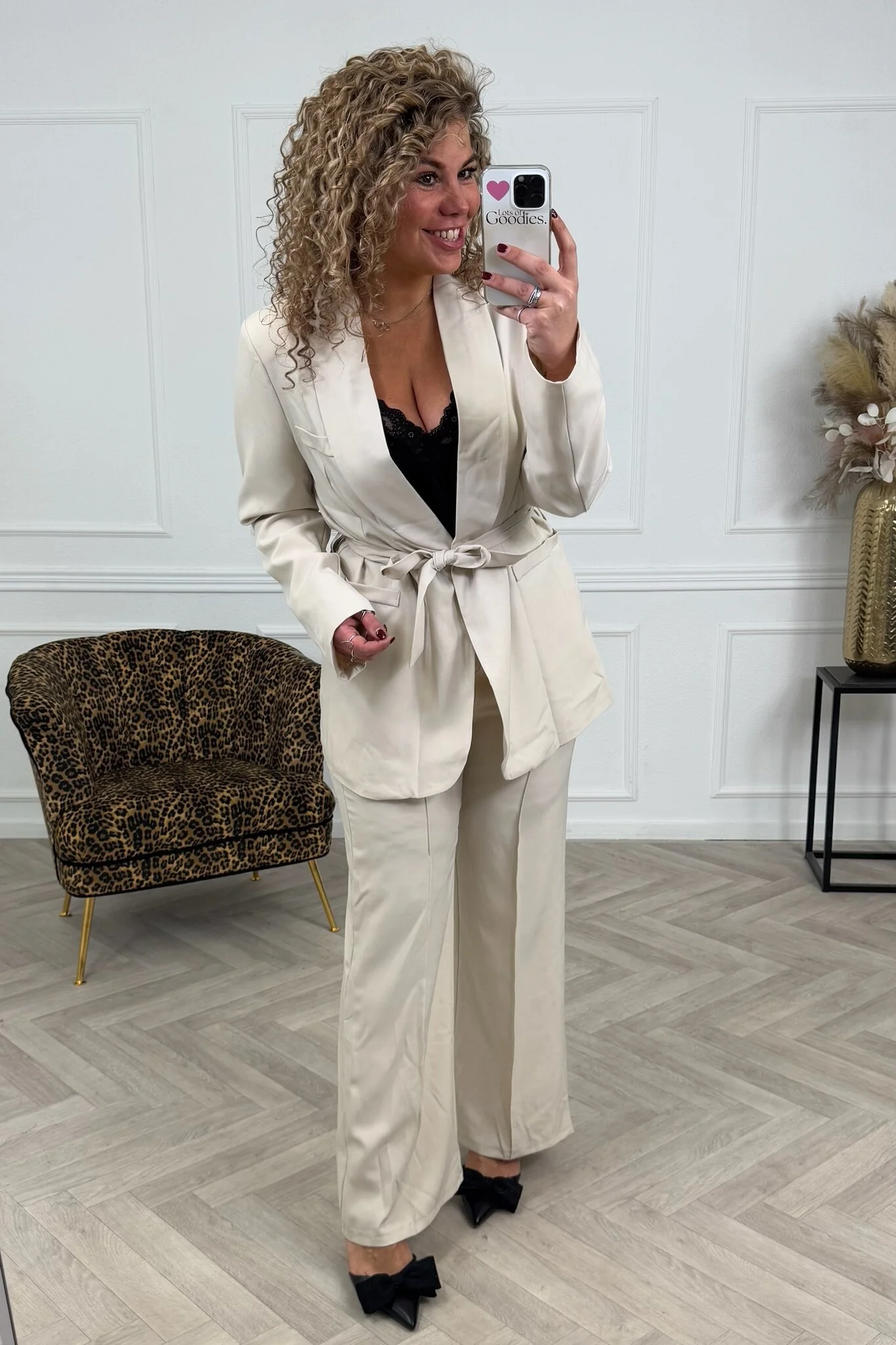 Perfect Curvy Strik Suit - Beige - Image 2