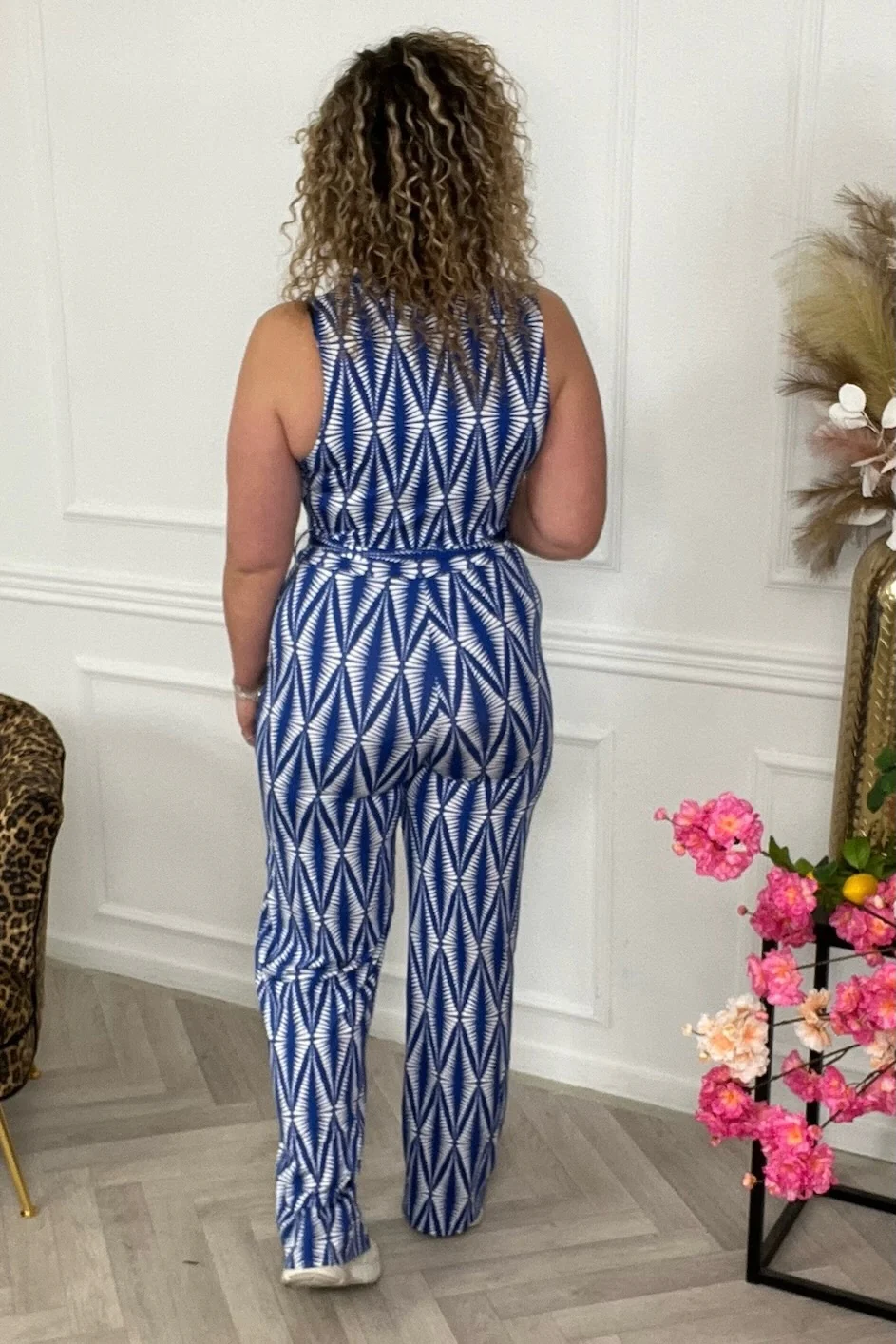 Perfect Diamond Jumpsuit - Kobalt/White - Image 3
