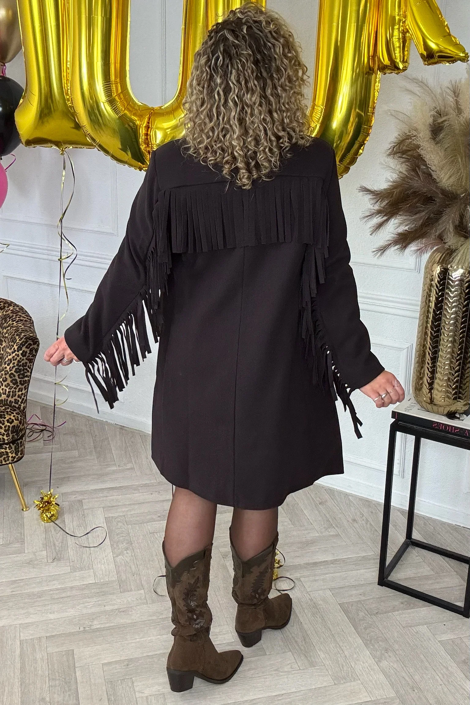Perfect Fringe Coat - Brown - Image 3