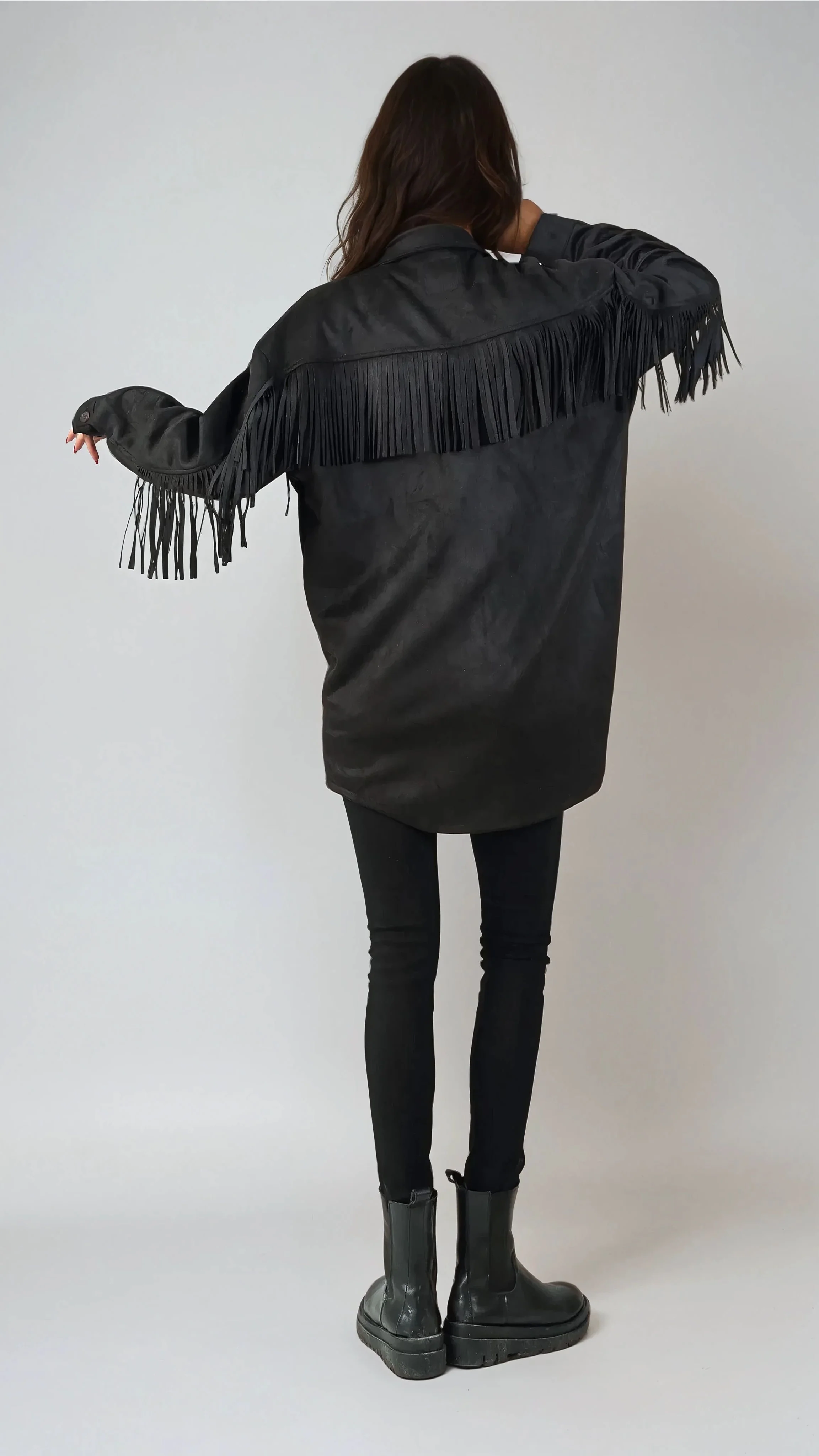 Perfect Fringe Jacket - Black - Image 2