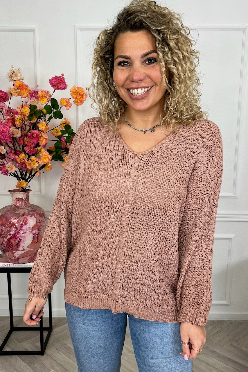 Perfect Knitted Spring Sweater - Camel