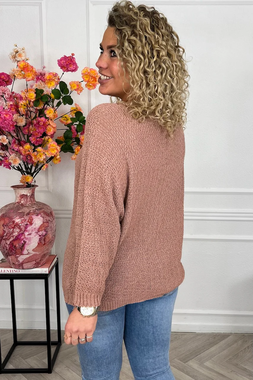 Perfect Knitted Spring Sweater - Camel - Image 3