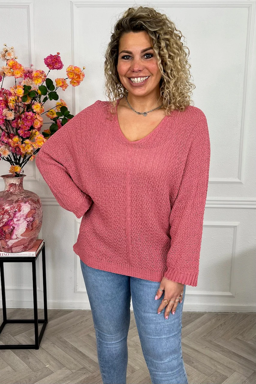 Perfect Knitted Spring Sweater - Terracotta - Image 5