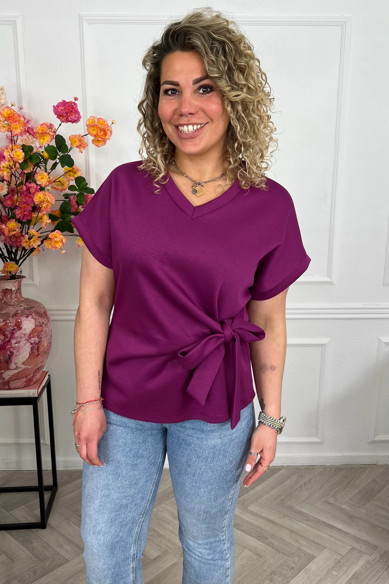 Perfect Knot Top - Bordeaux - Image 2