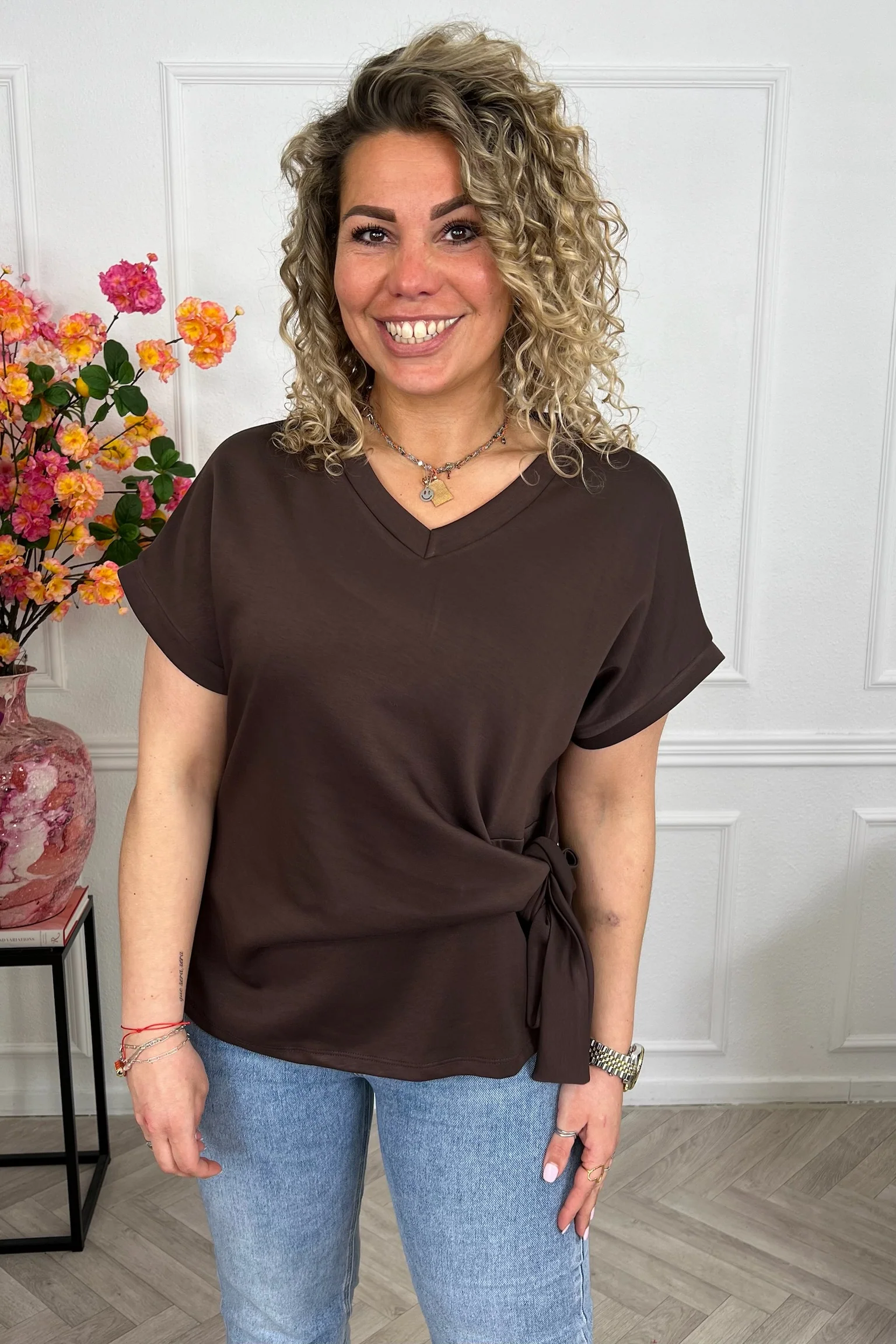 Perfect Knot Top - Brown