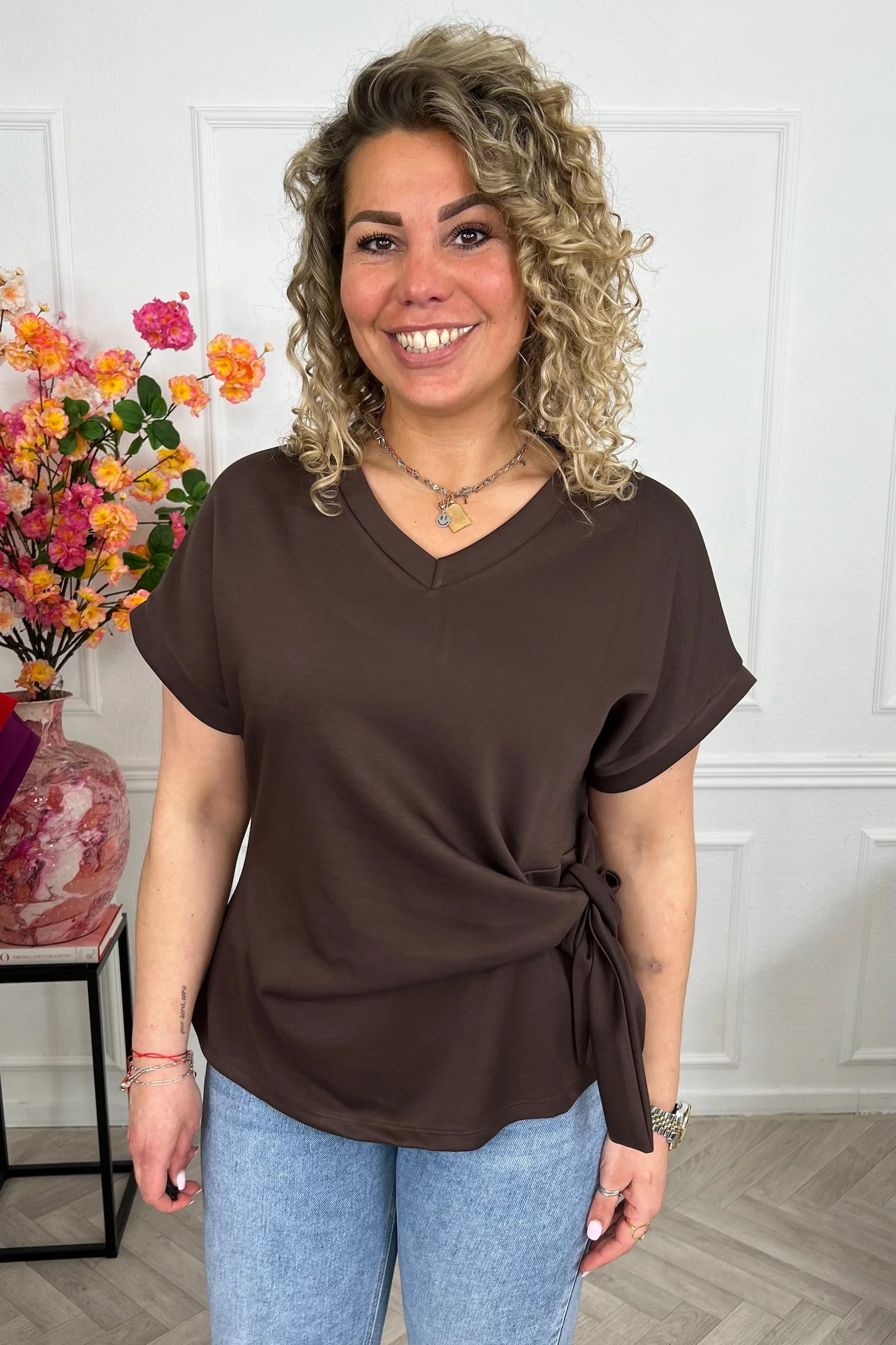 Perfect Knot Top - Brown - Image 2