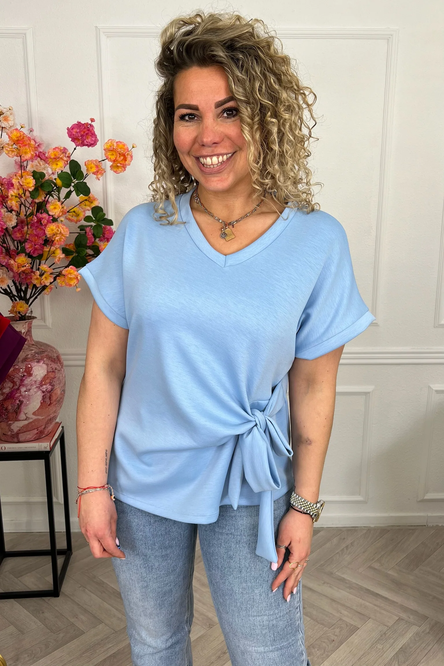 Perfect Knot Top - Light Blue