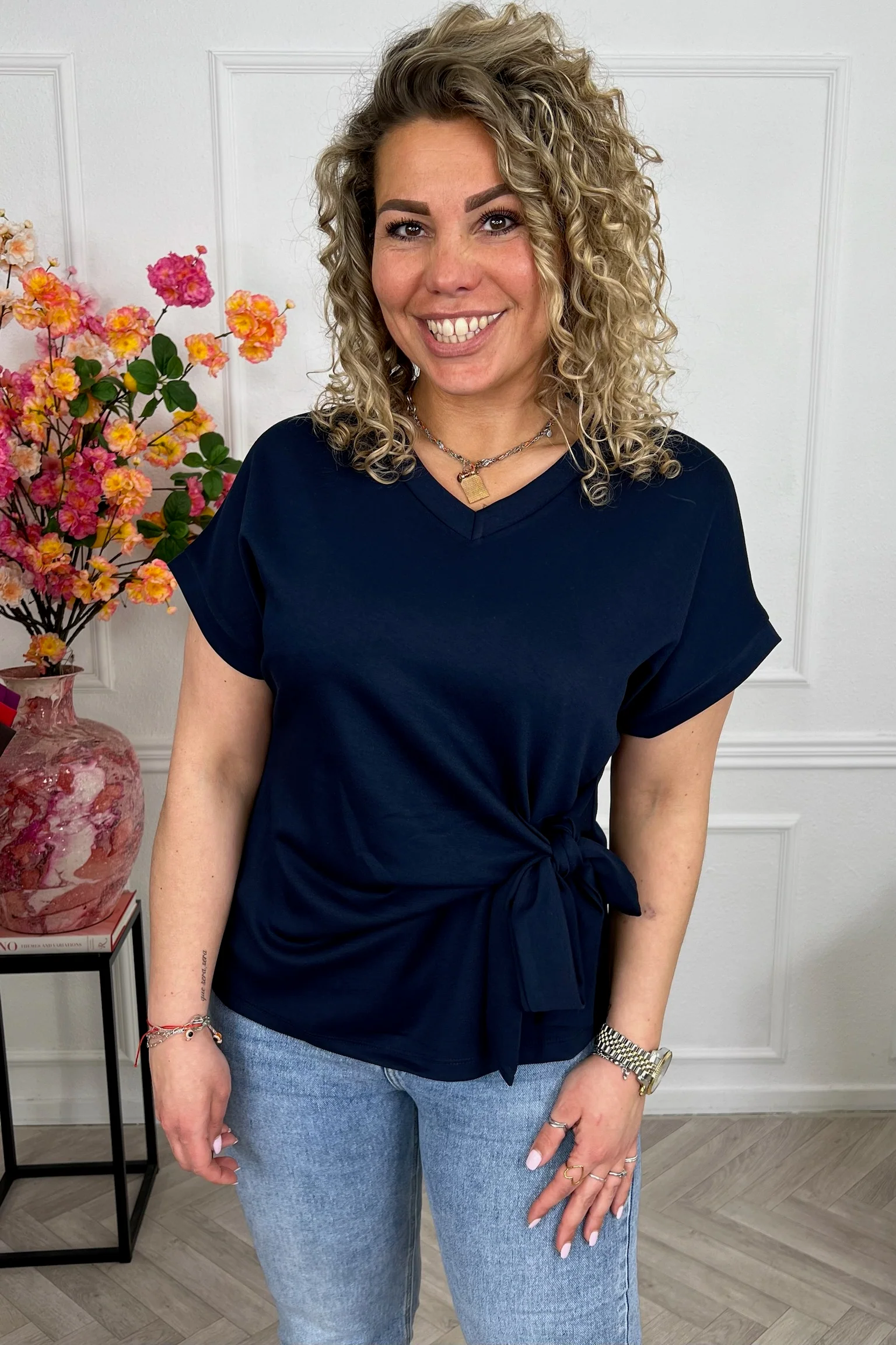 Perfect Knot Top - Navy
