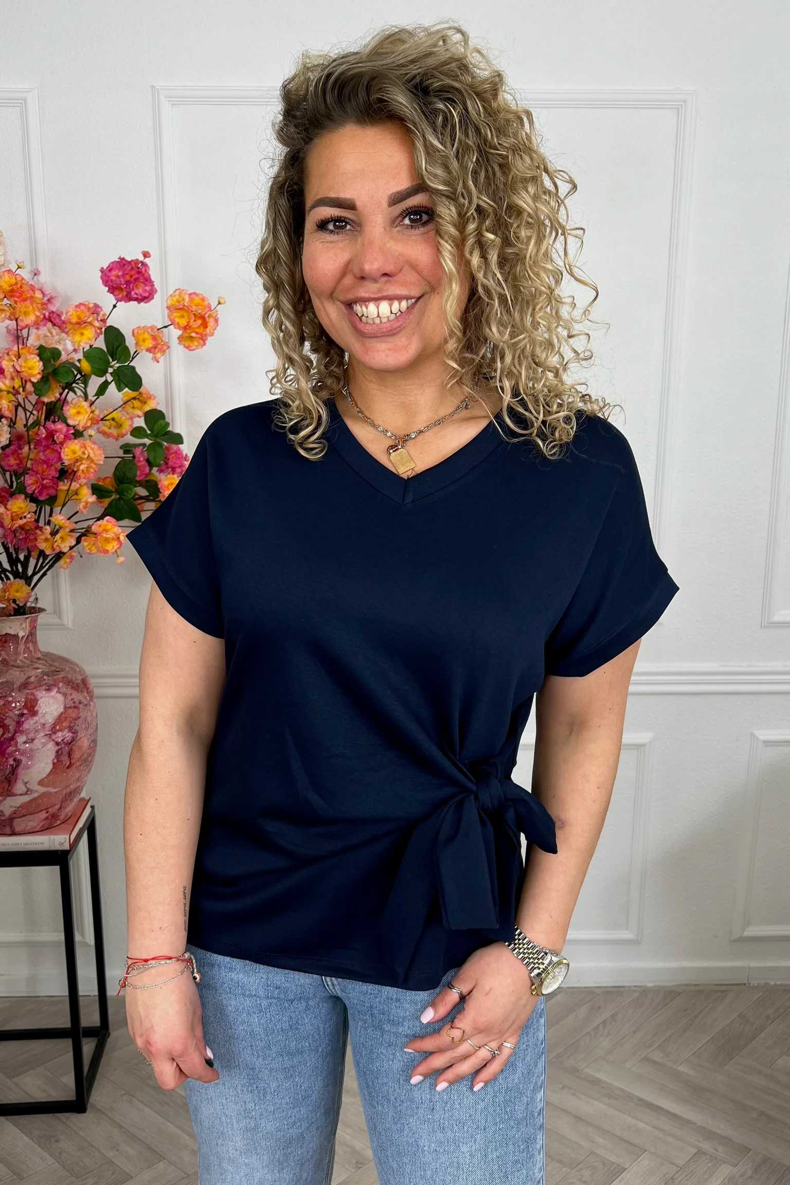 Perfect Knot Top - Navy - Image 2