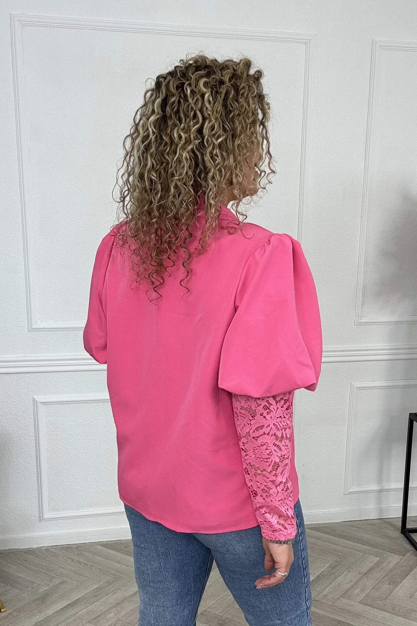 Perfect Lace Blazer - Fuchsia - Image 3