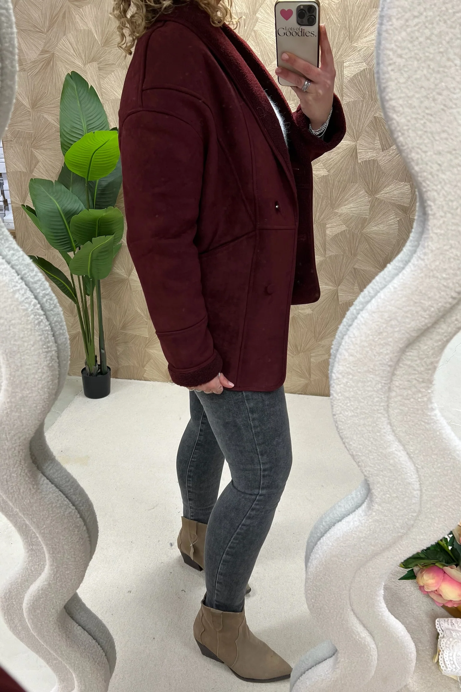 Perfect Lammy Jacket - Bordeaux - Image 3