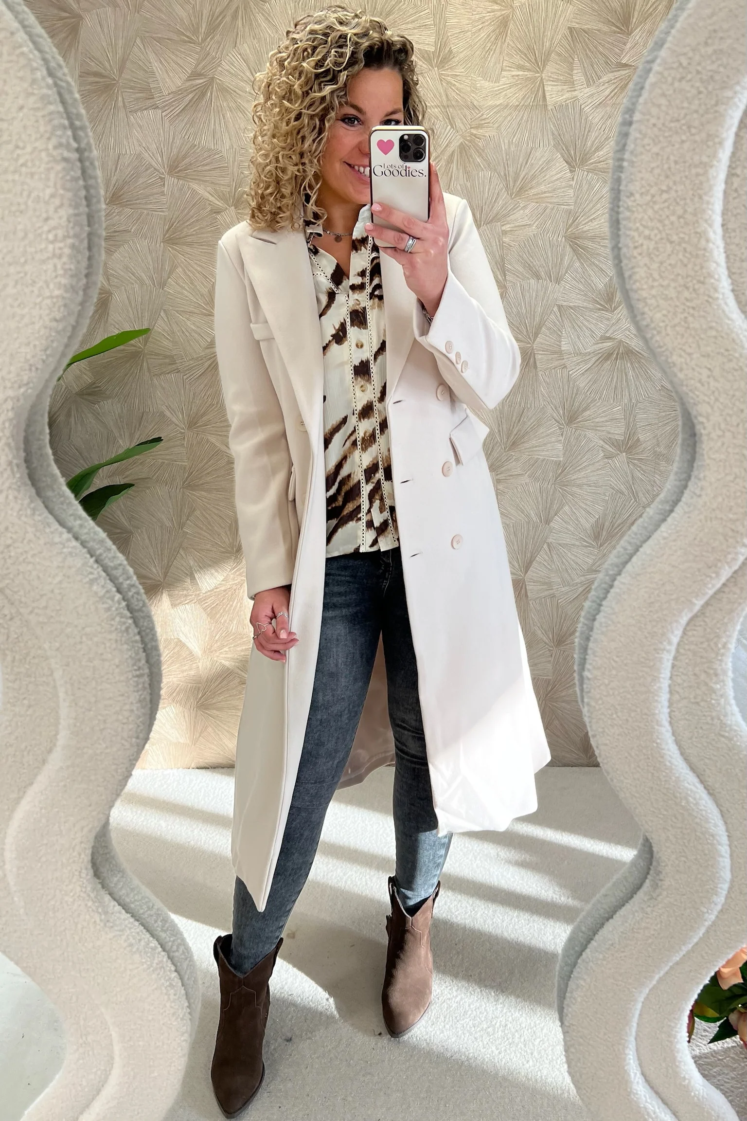 Perfect Long Taille Coat - Beige - Image 5