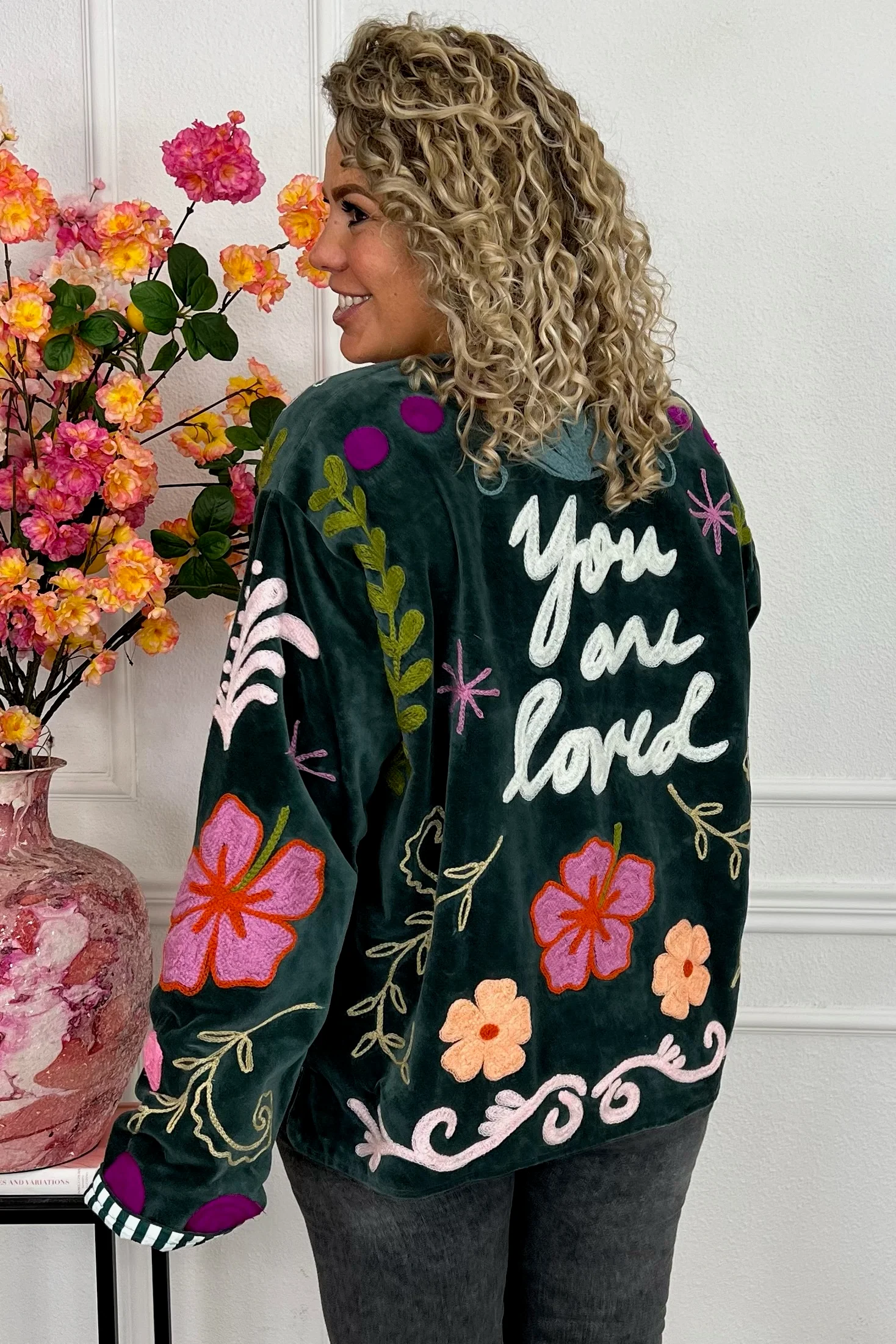 Perfect Love Embroidery Jacket - Grey - Image 3