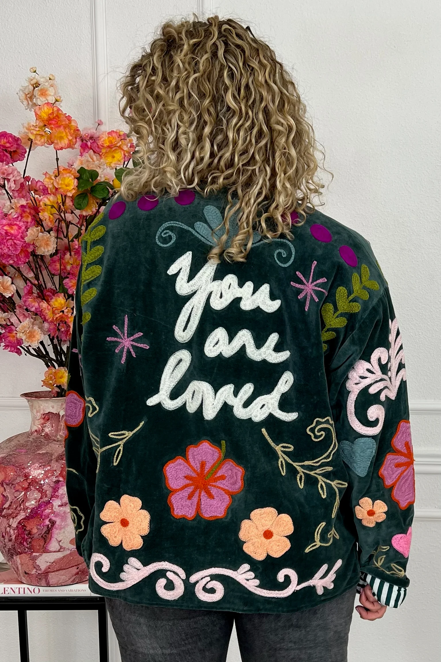 Perfect Love Embroidery Jacket - Grey - Image 4