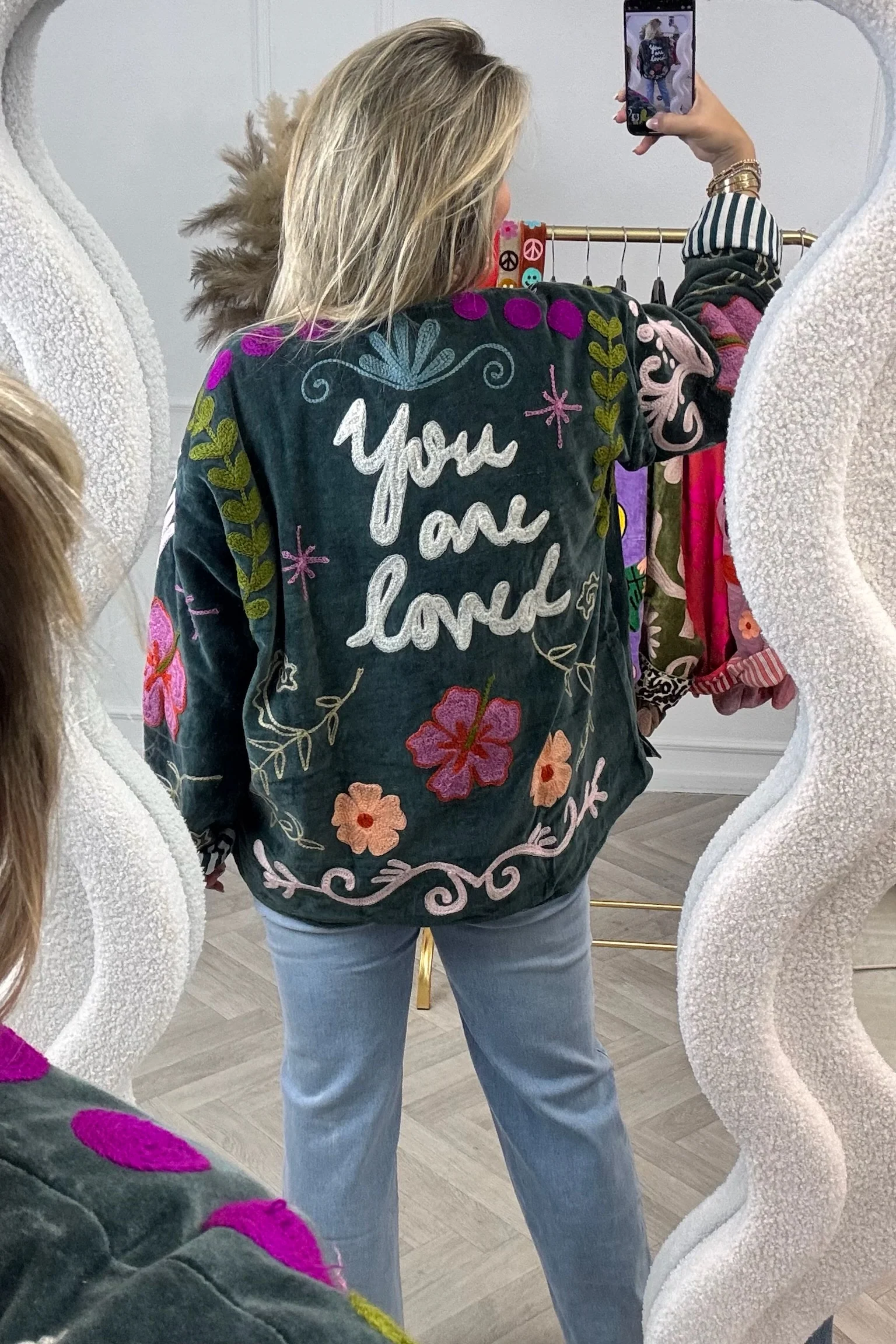 Perfect Love Embroidery Jacket - Grey - Image 6